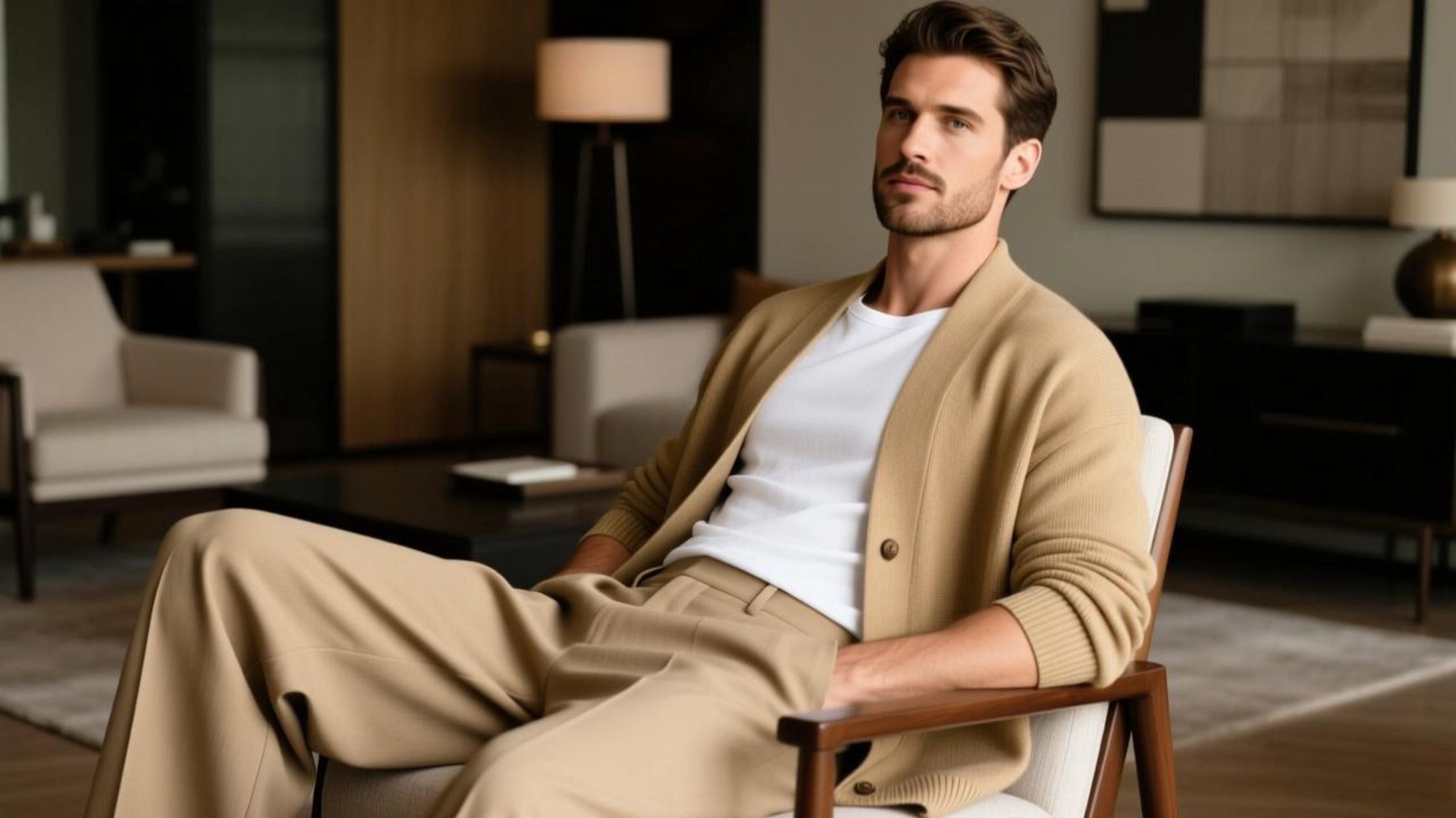 cropped cardigan for men
