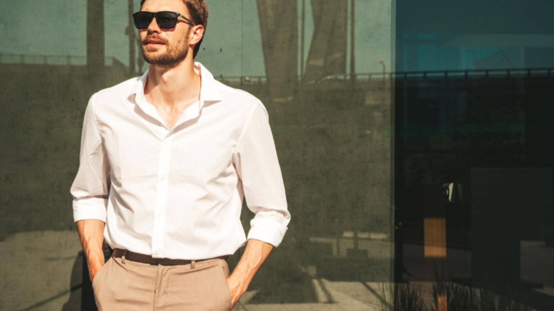 white linen shirt for men