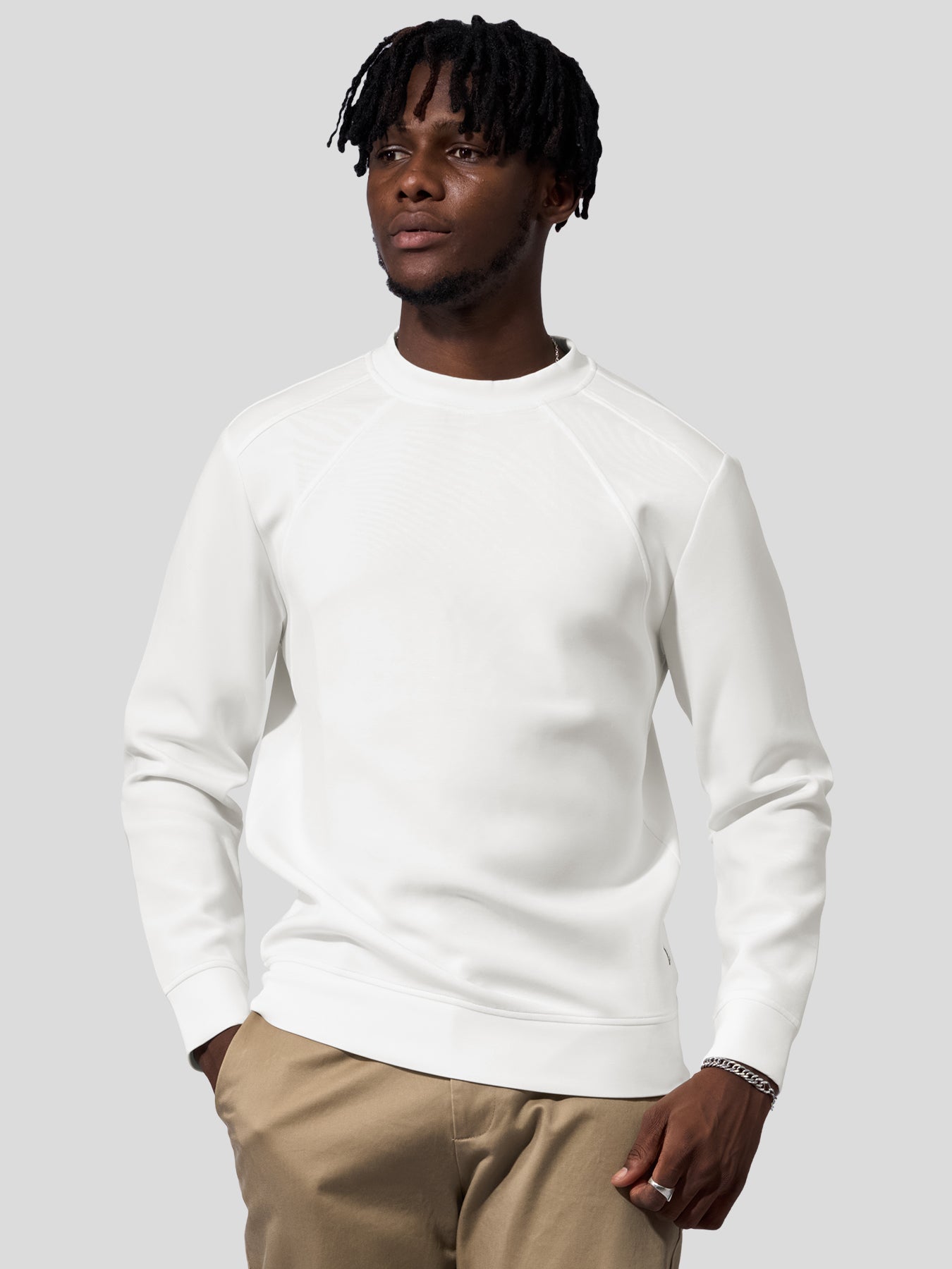 Modal Blend Fall Panel Sweatshirt Wrinkle Resistant Daily Wear