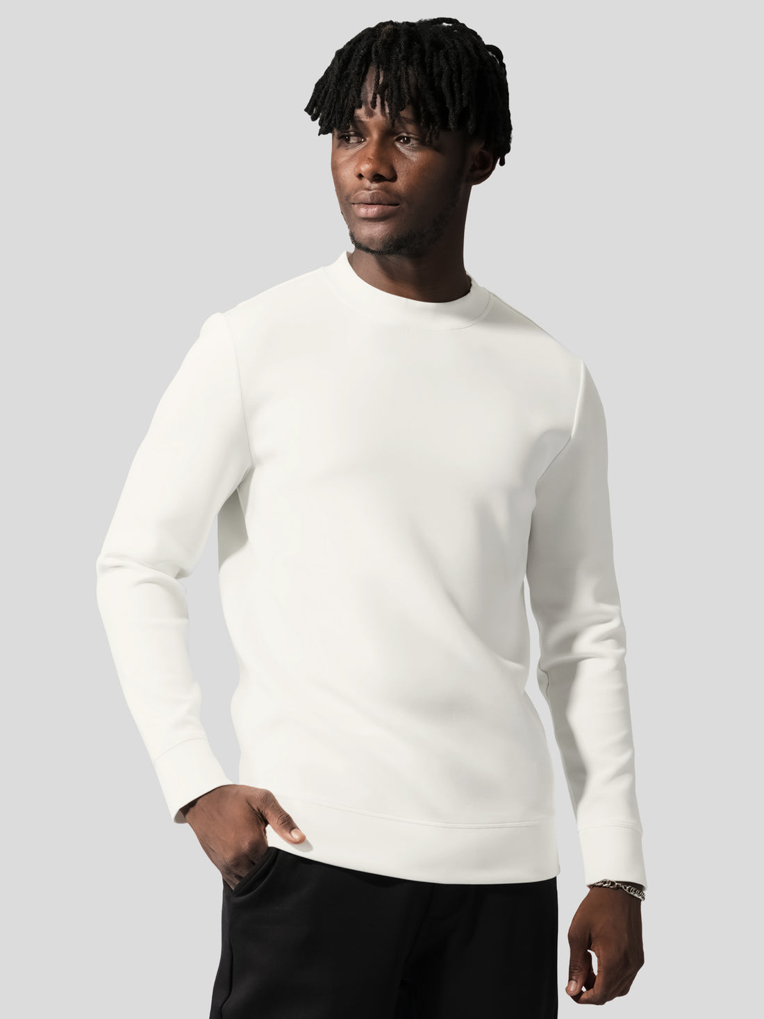 Modal Blend Crew Neck Sweatshirt |