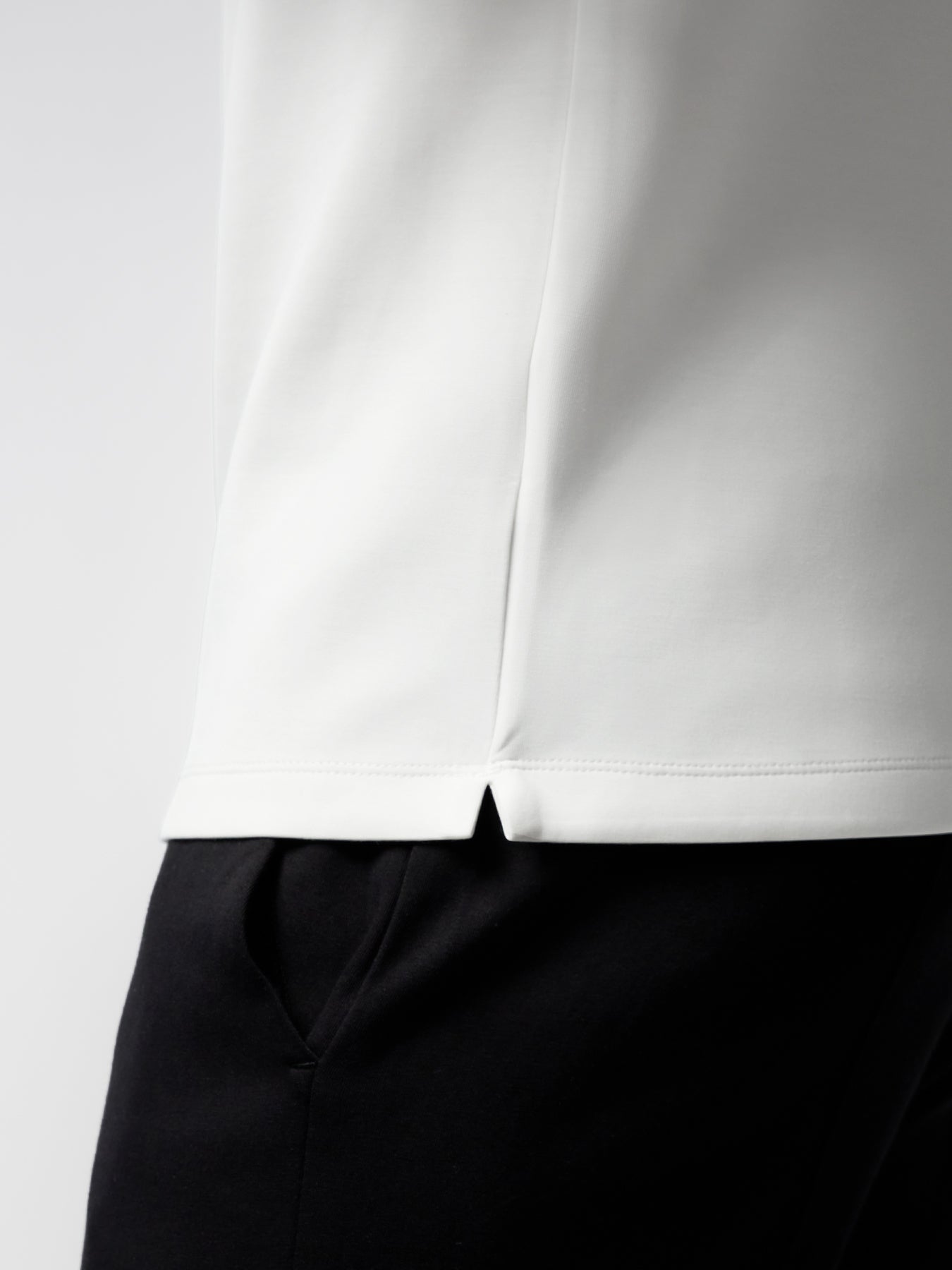 Modal Blend Elbow Patch Long Sleeve Tee:Slim Fit