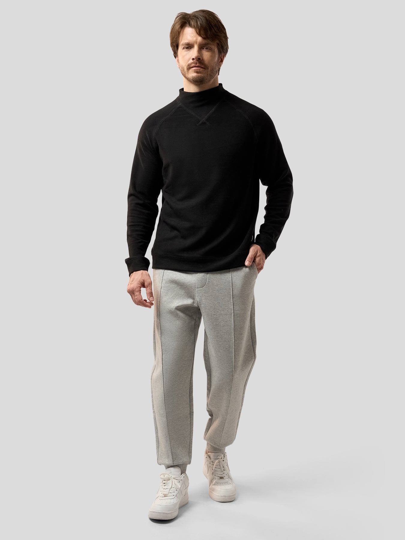 Thermo Fleece Mock Neck Sweatshirt
