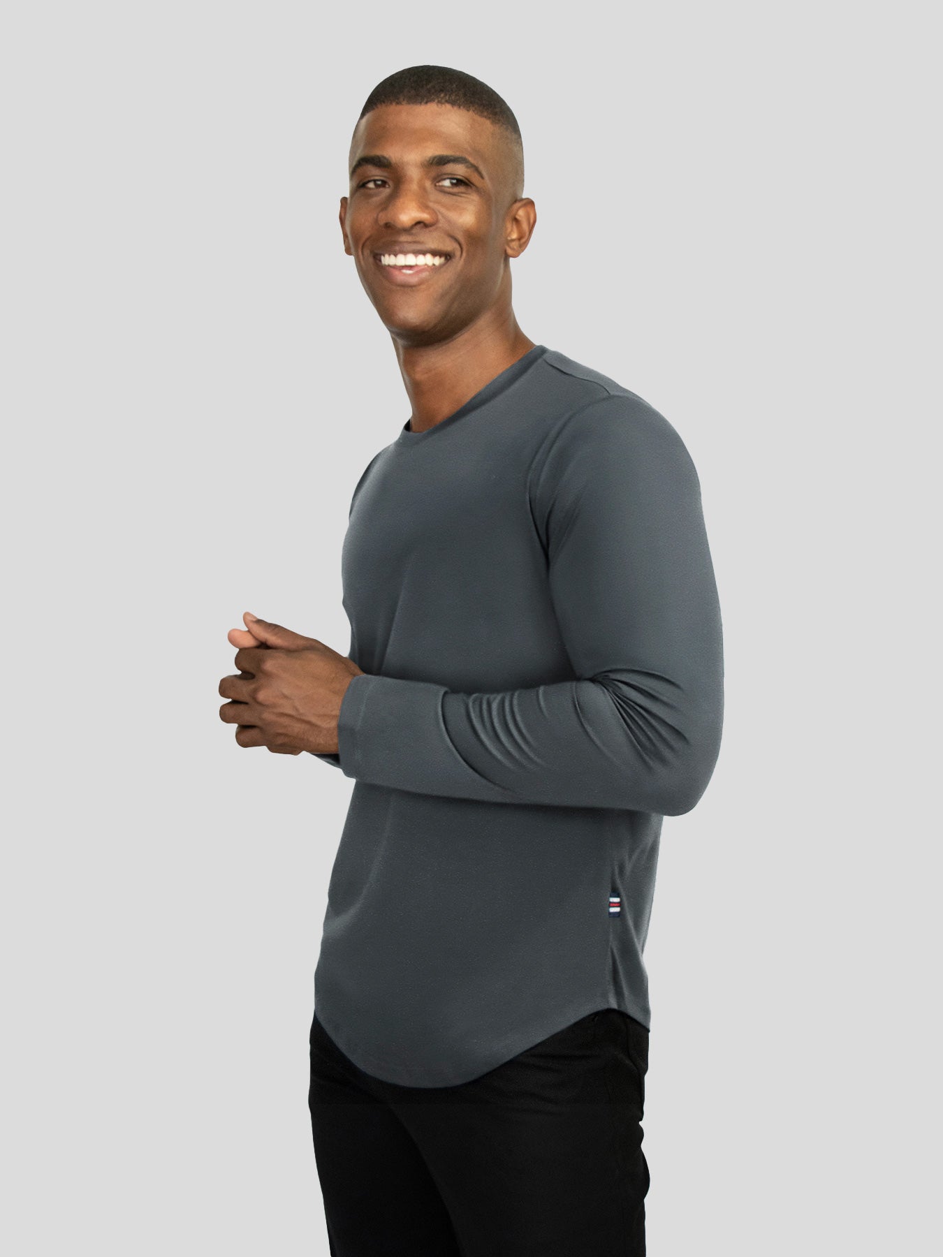 StaySmooth Long Sleeve Drop-Cut Tee:Slim Fit
