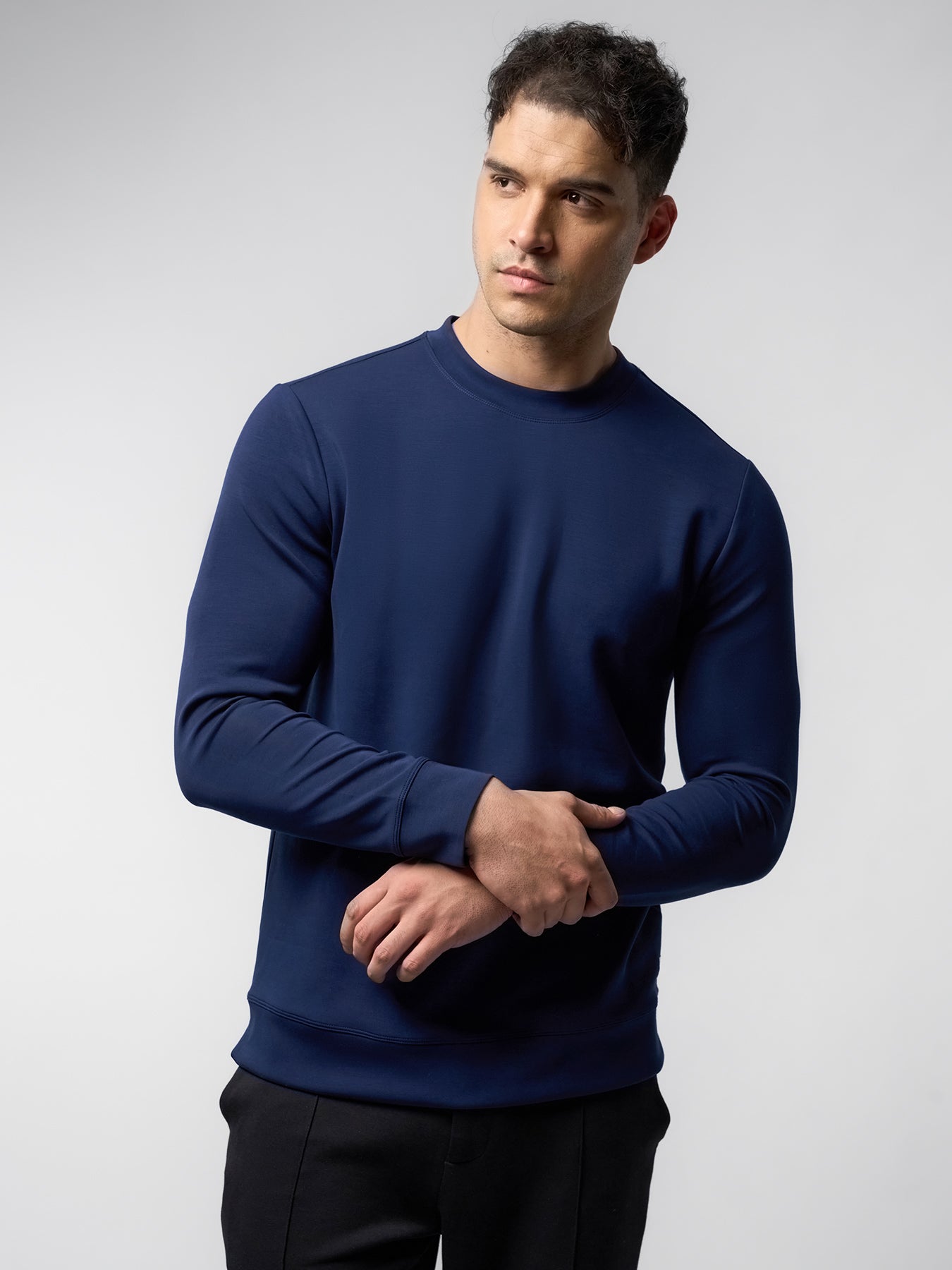 Modal Blend Crew Neck Sweatshirt