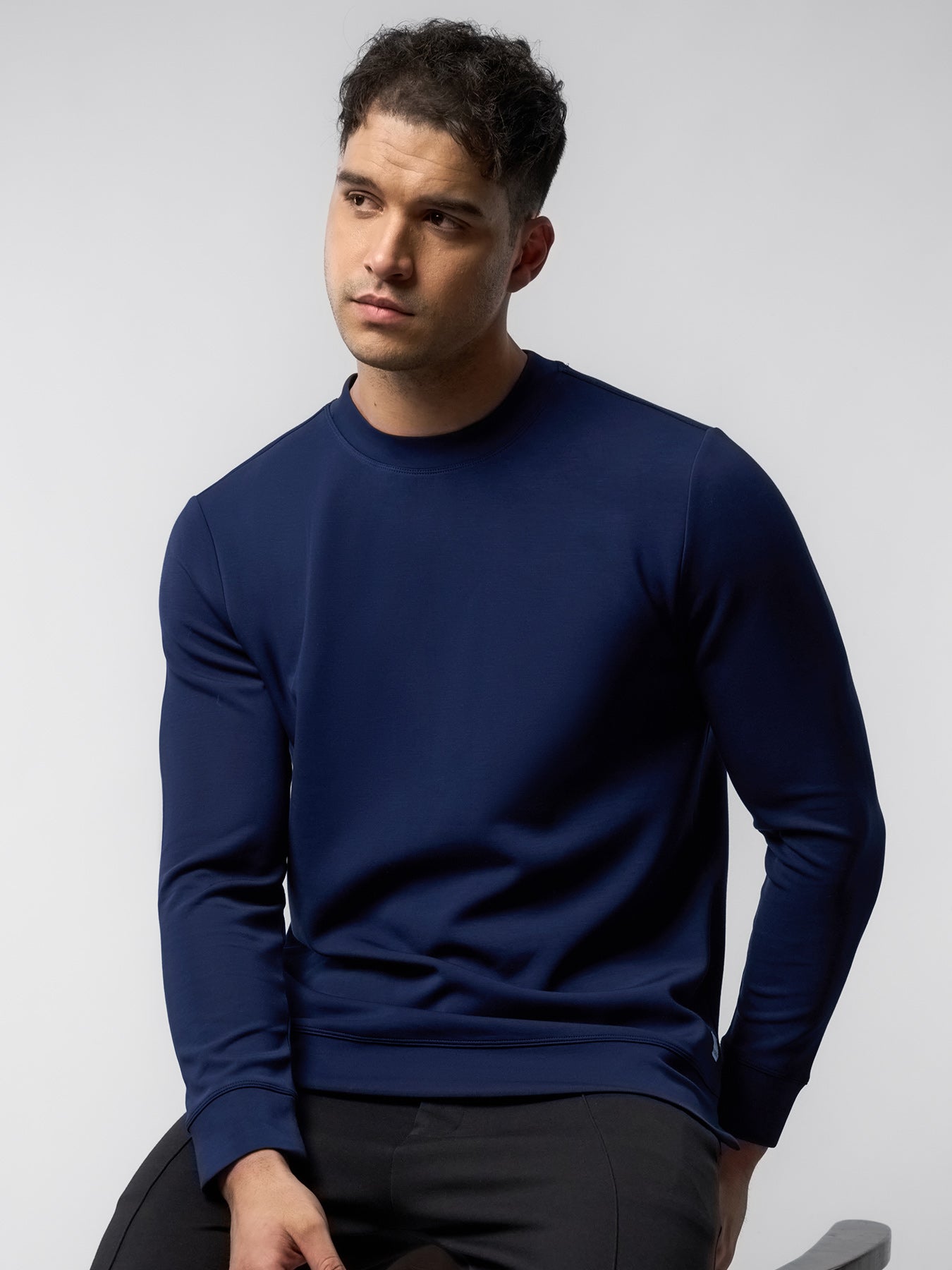 Modal Blend Crew Neck Sweatshirt