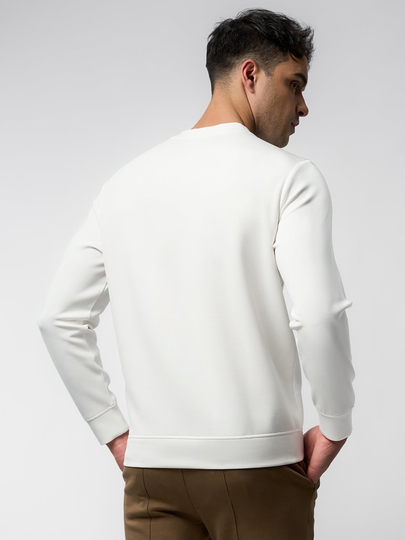 Modal Blend Fall Panel Sweatshirt Wrinkle Resistant Daily Wear