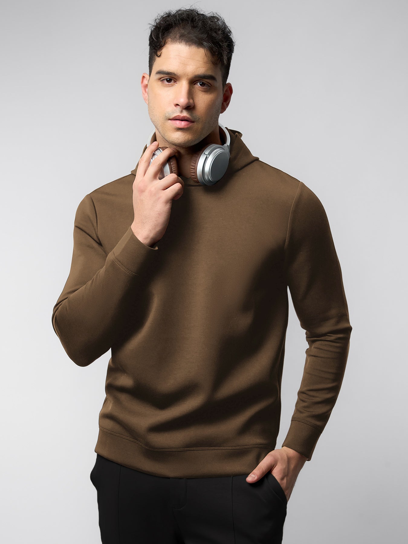 Modal Blend Long Sleeve Hoodie