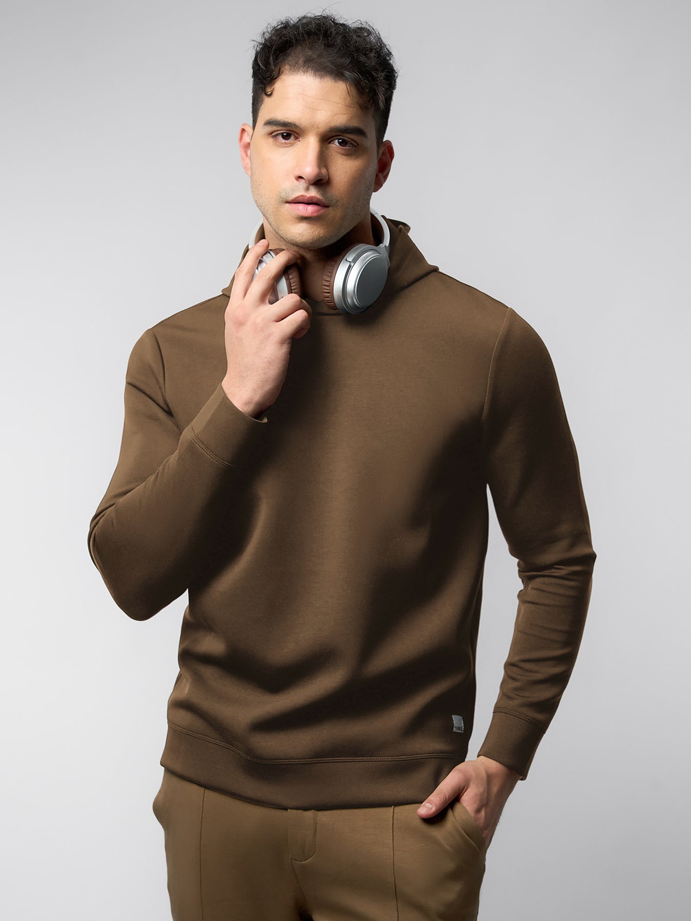 Modal Blend Long Sleeve Hoodie