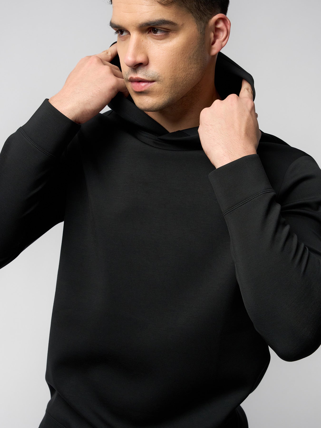 Modal Blend Long Sleeve Hoodie