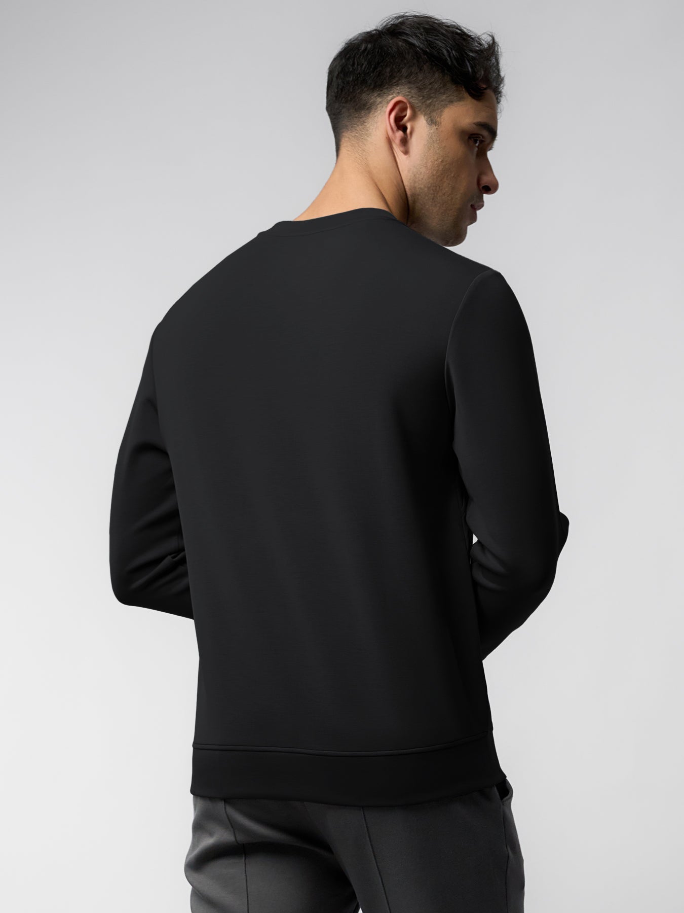 Modal Blend Fall Panel Sweatshirt Wrinkle Resistant Daily Wear