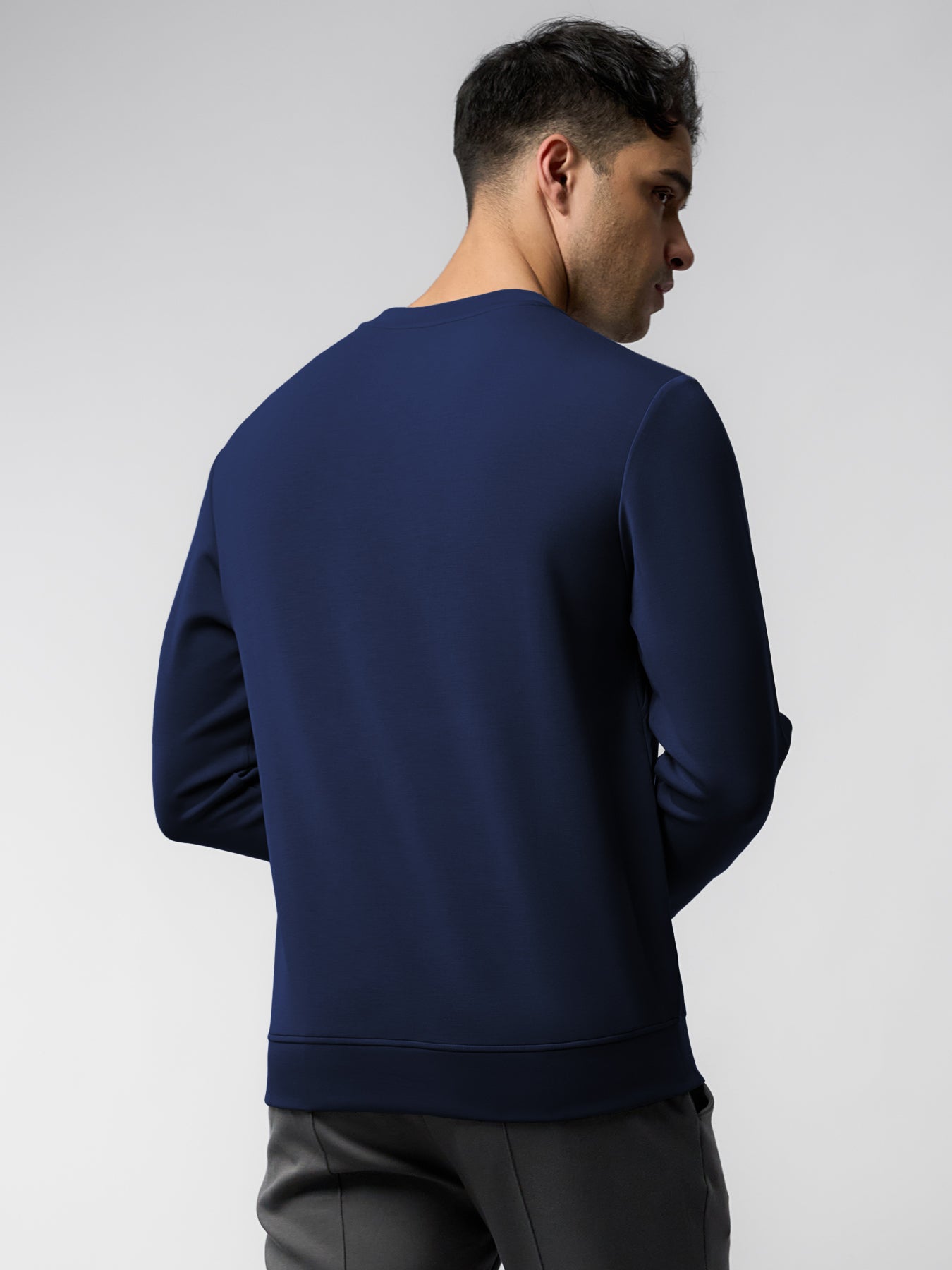 Modal Blend Fall Panel Sweatshirt Wrinkle Resistant Daily Wear