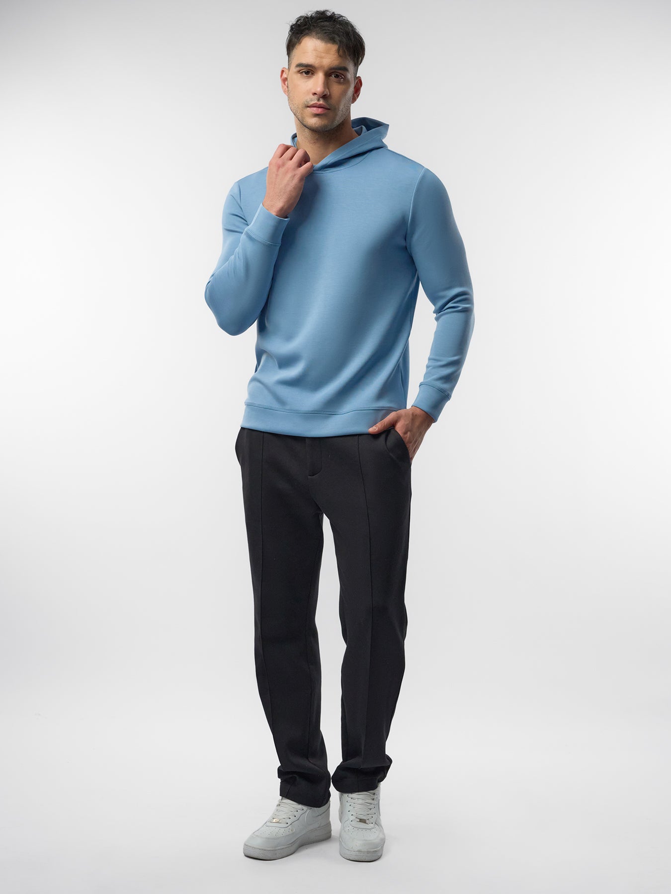 Modal Blend Long Sleeve Hoodie