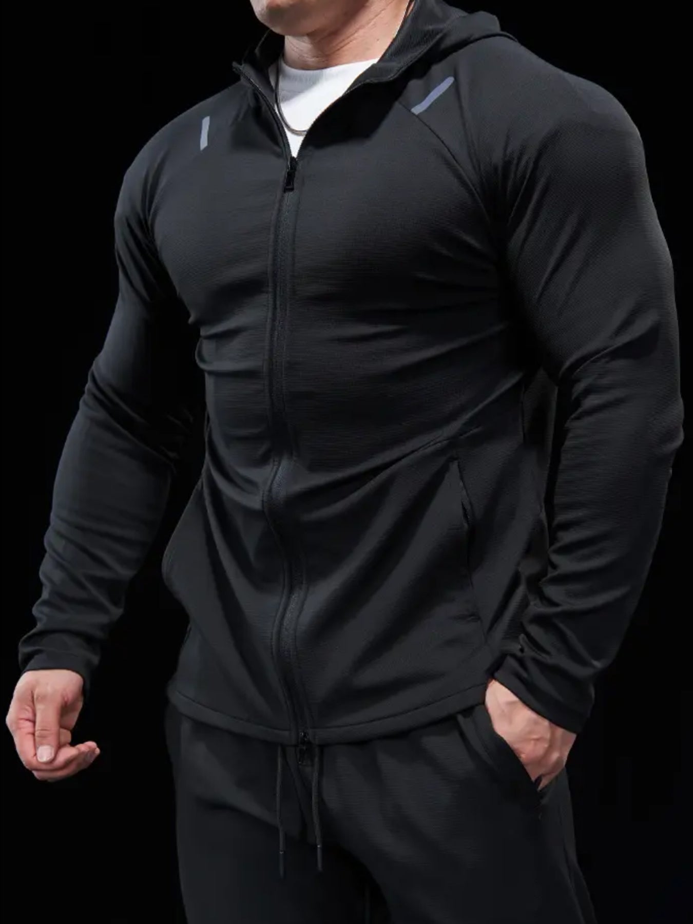 SmoothBlend Quick Dry Sports Fitness Hooded Jacket