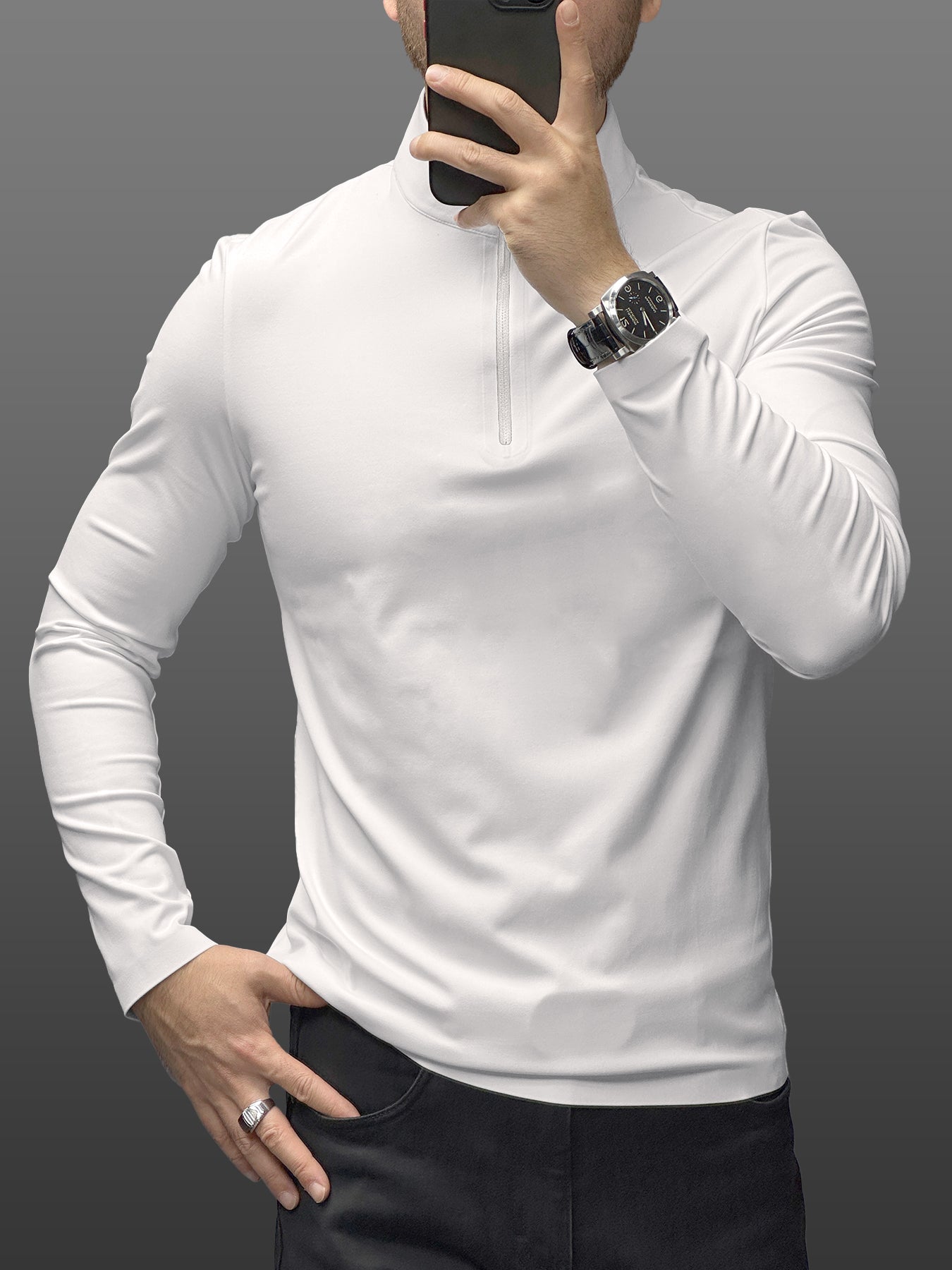 SmoothBlend Half Zip Mock Neck Tee 3-Pack: Zip Same Color