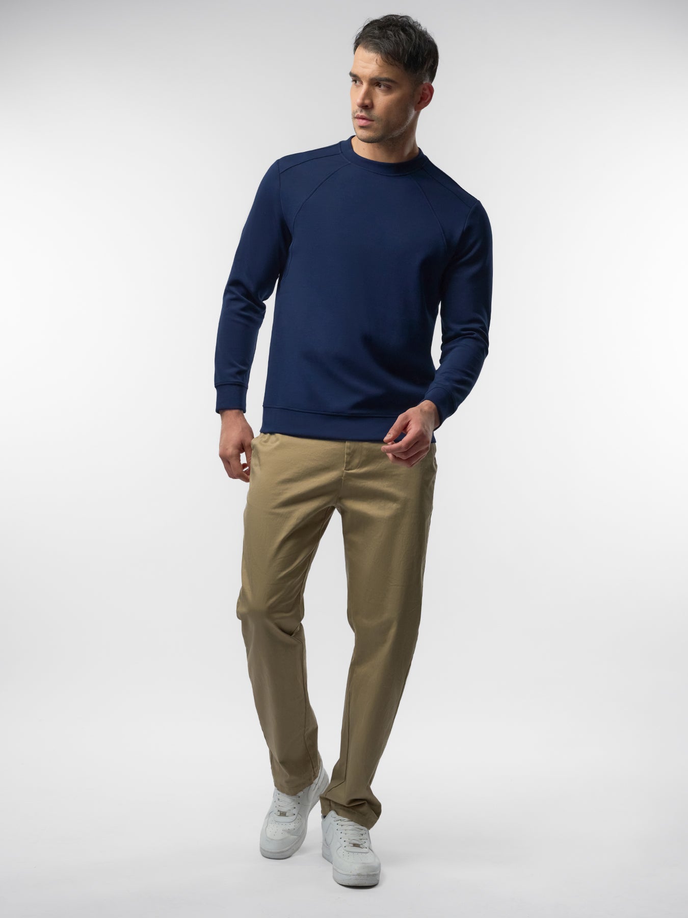 Modal Blend Fall Panel Sweatshirt Wrinkle Resistant Daily Wear