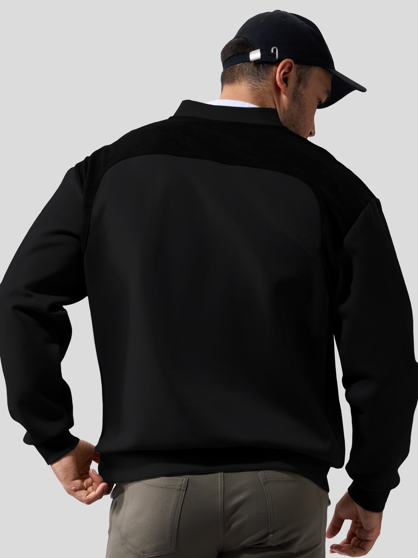 CozySpacer SuedePatch Button Sweatshirt