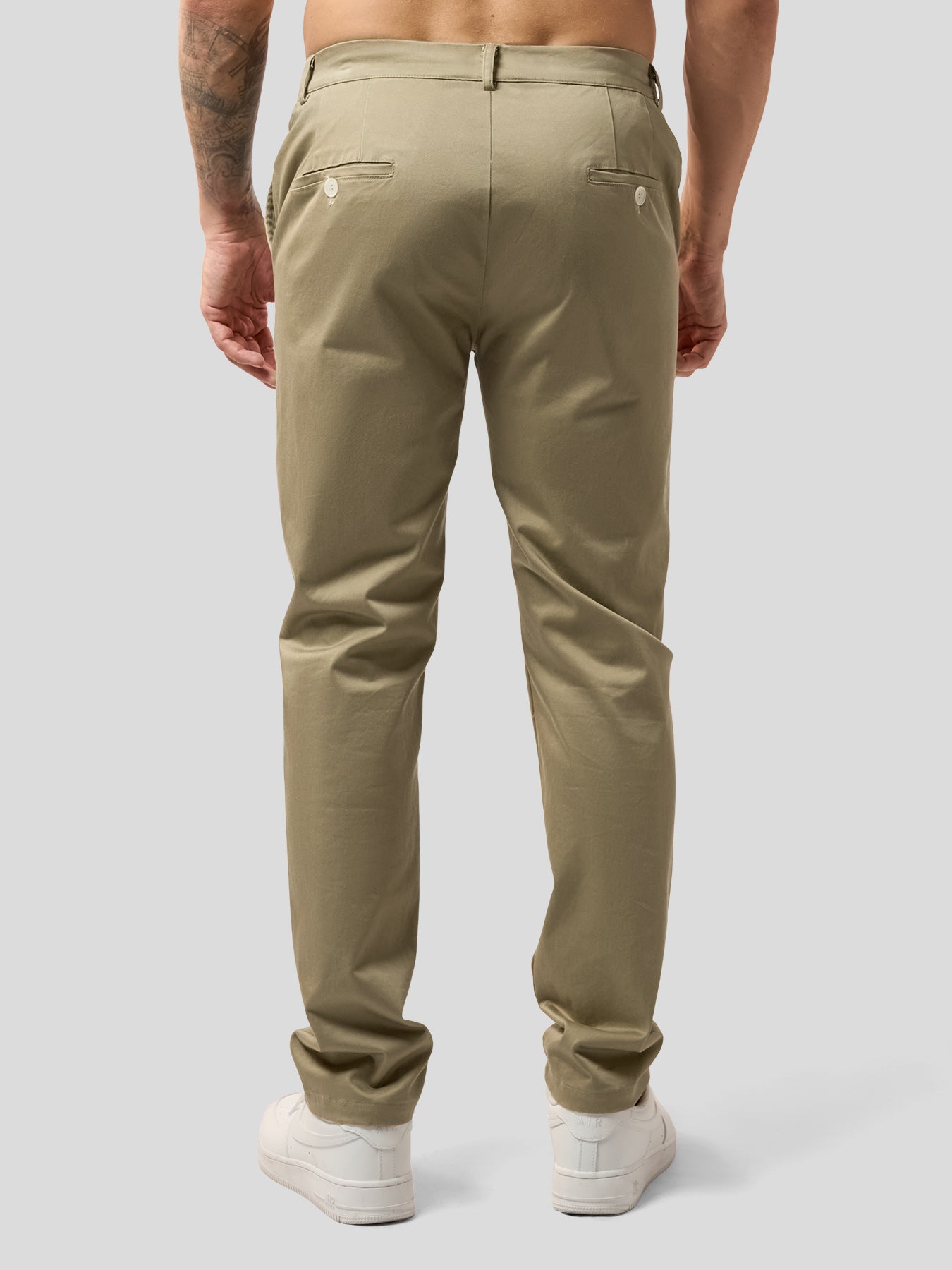 Cotton Sateen Chino Pants Stretch Work Travel