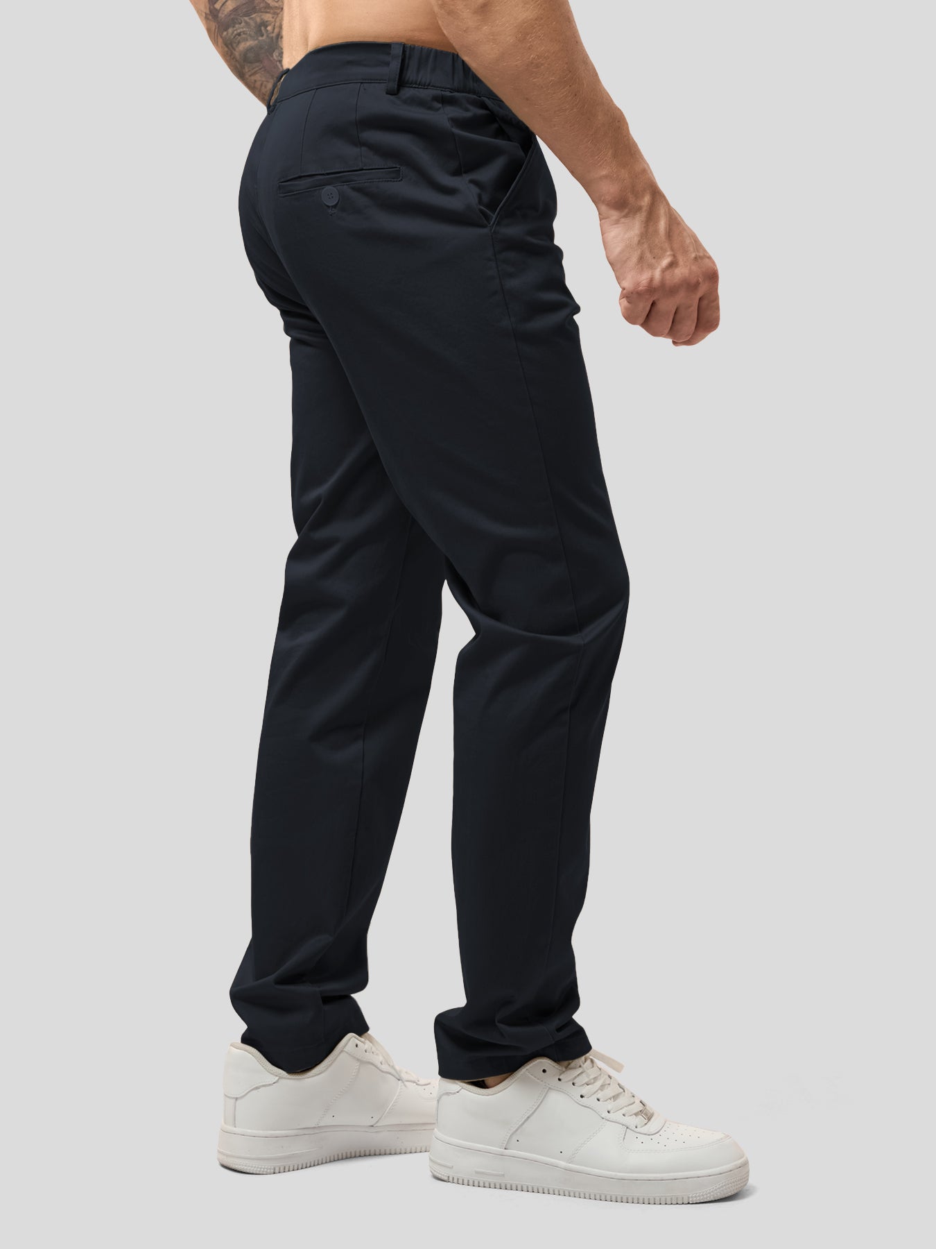 Cotton Sateen Chino Pants Stretch Work Travel