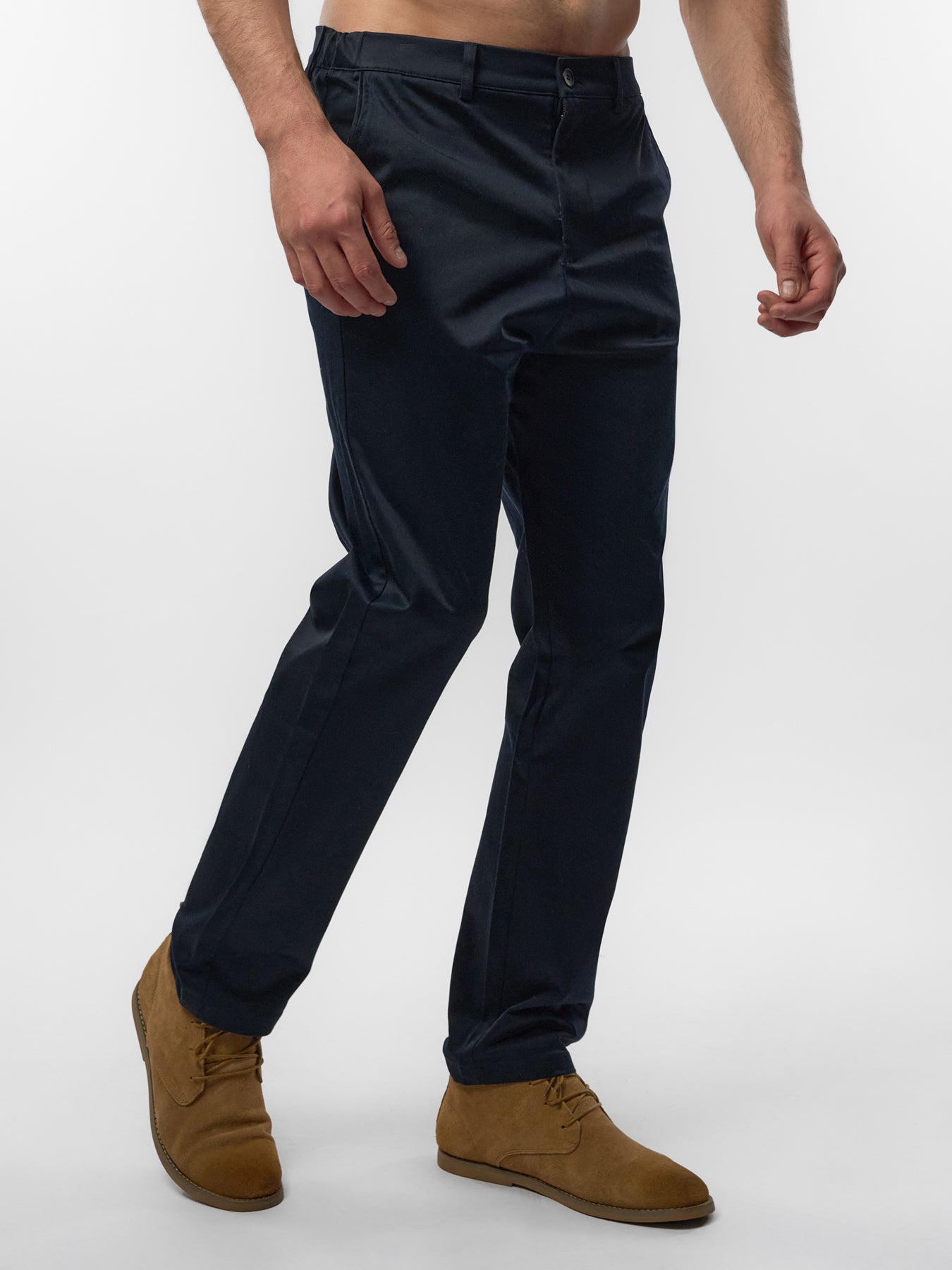 Cotton Sateen Chino Pants Stretch Work Travel
