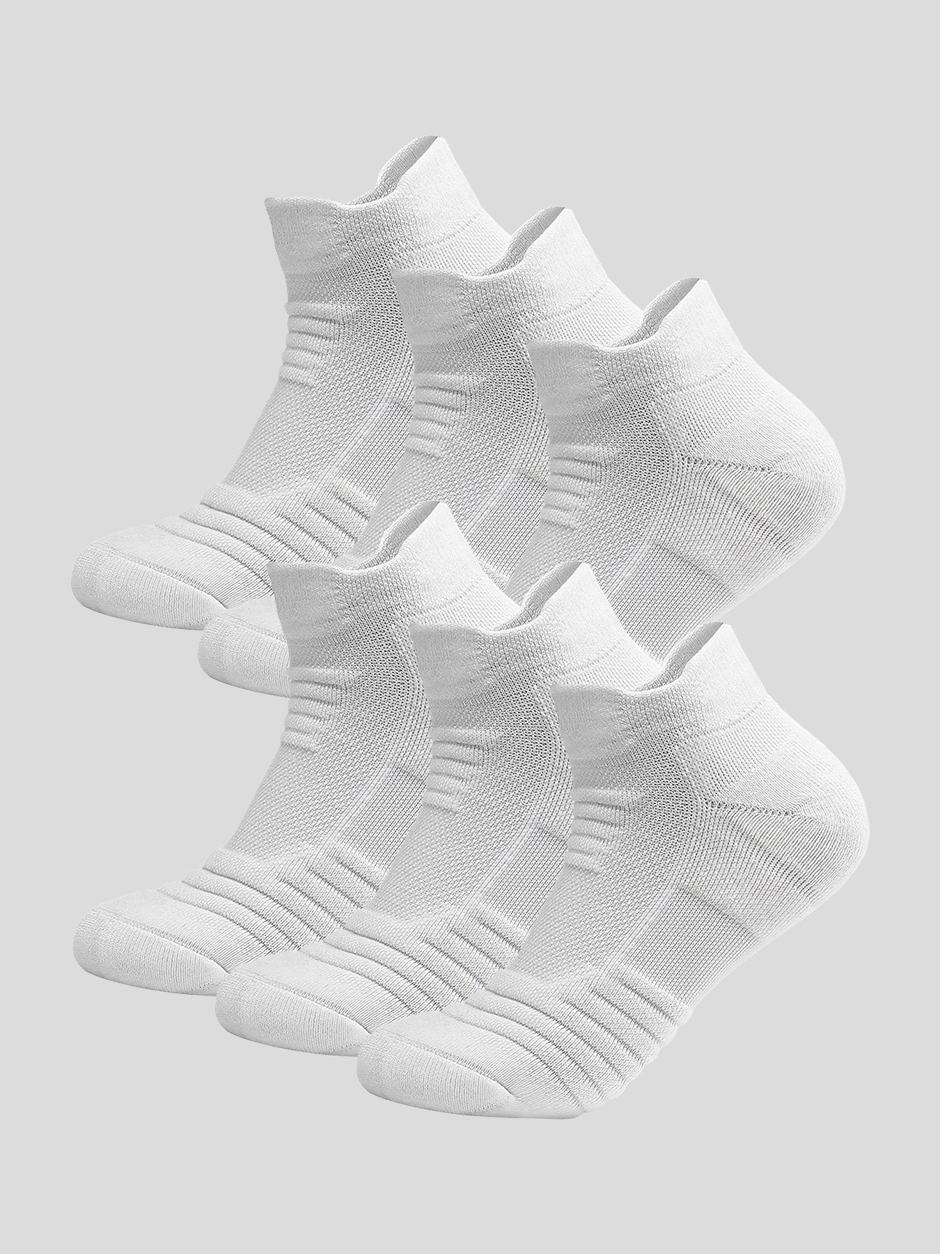 Solid Color Cotton Low Socks 6-Pack