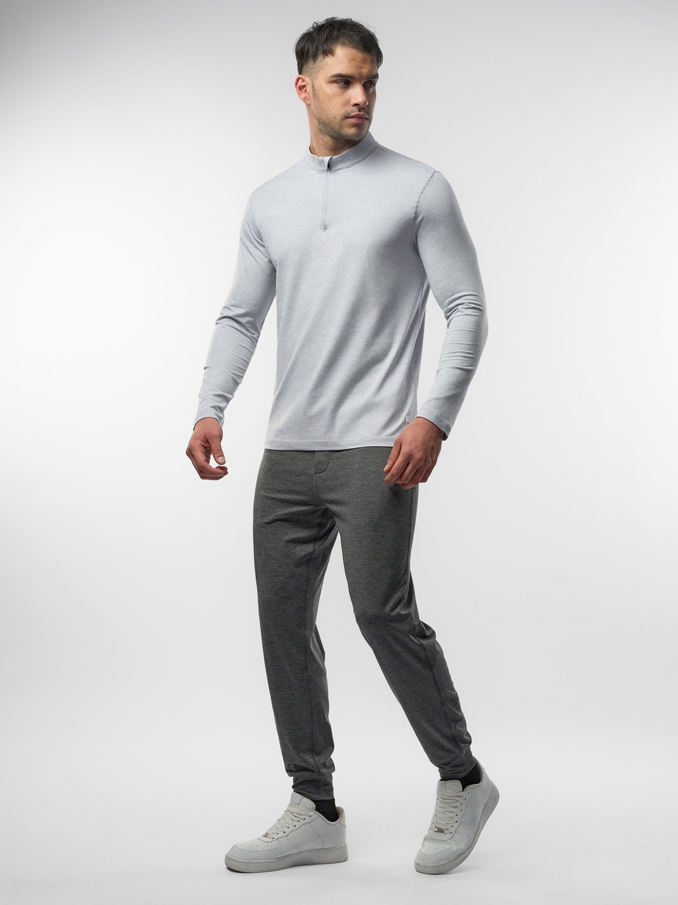 Velou Half Zip Long Sleeve Tee