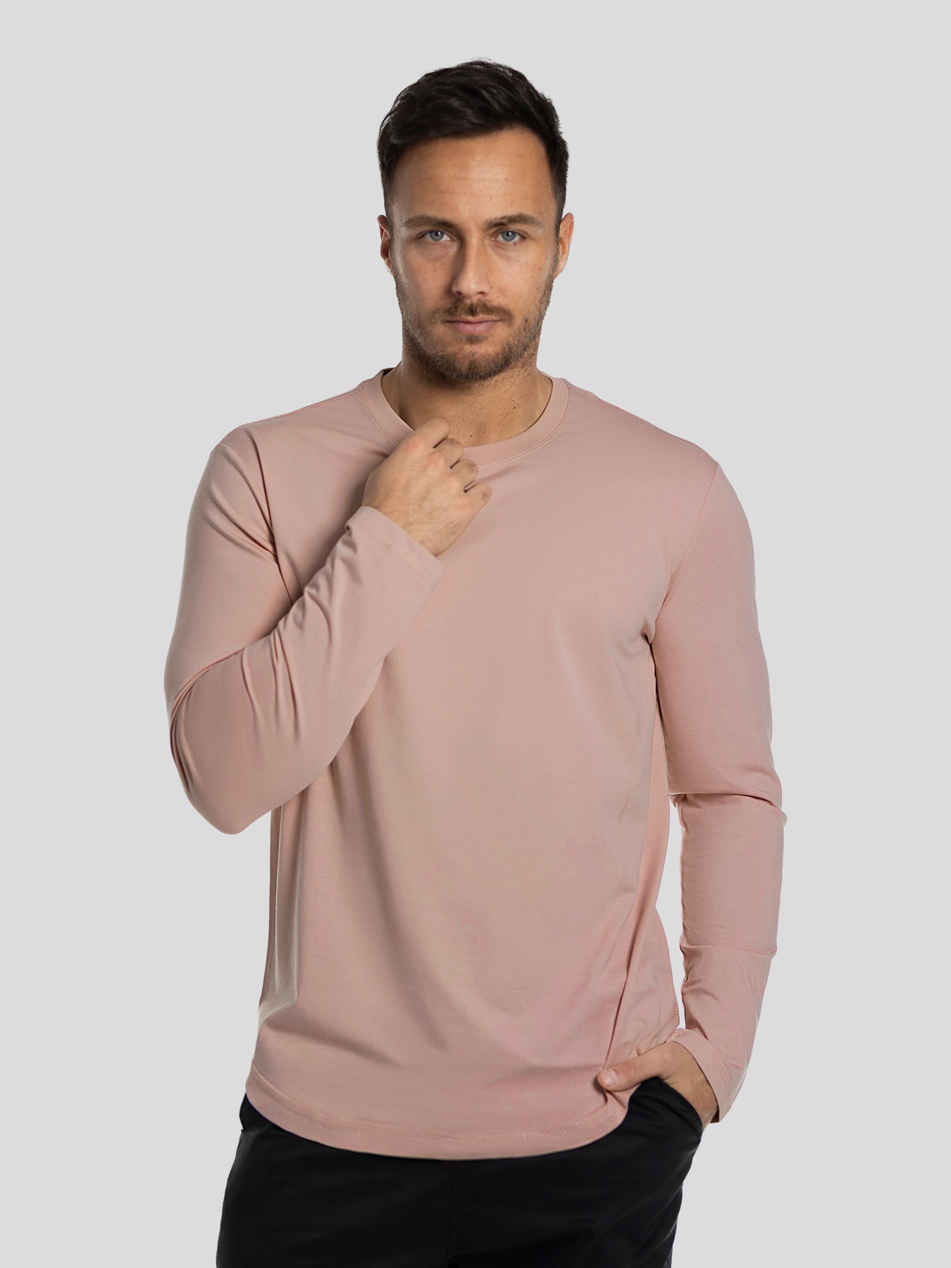 StaySmooth Slim Fit Long Sleeve Curve Hem Tee: New Colors