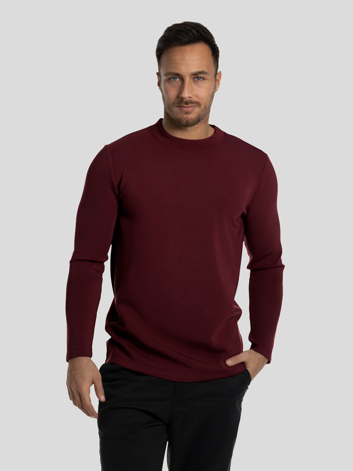Modal Blend Elbow Patch Long Sleeve Tee