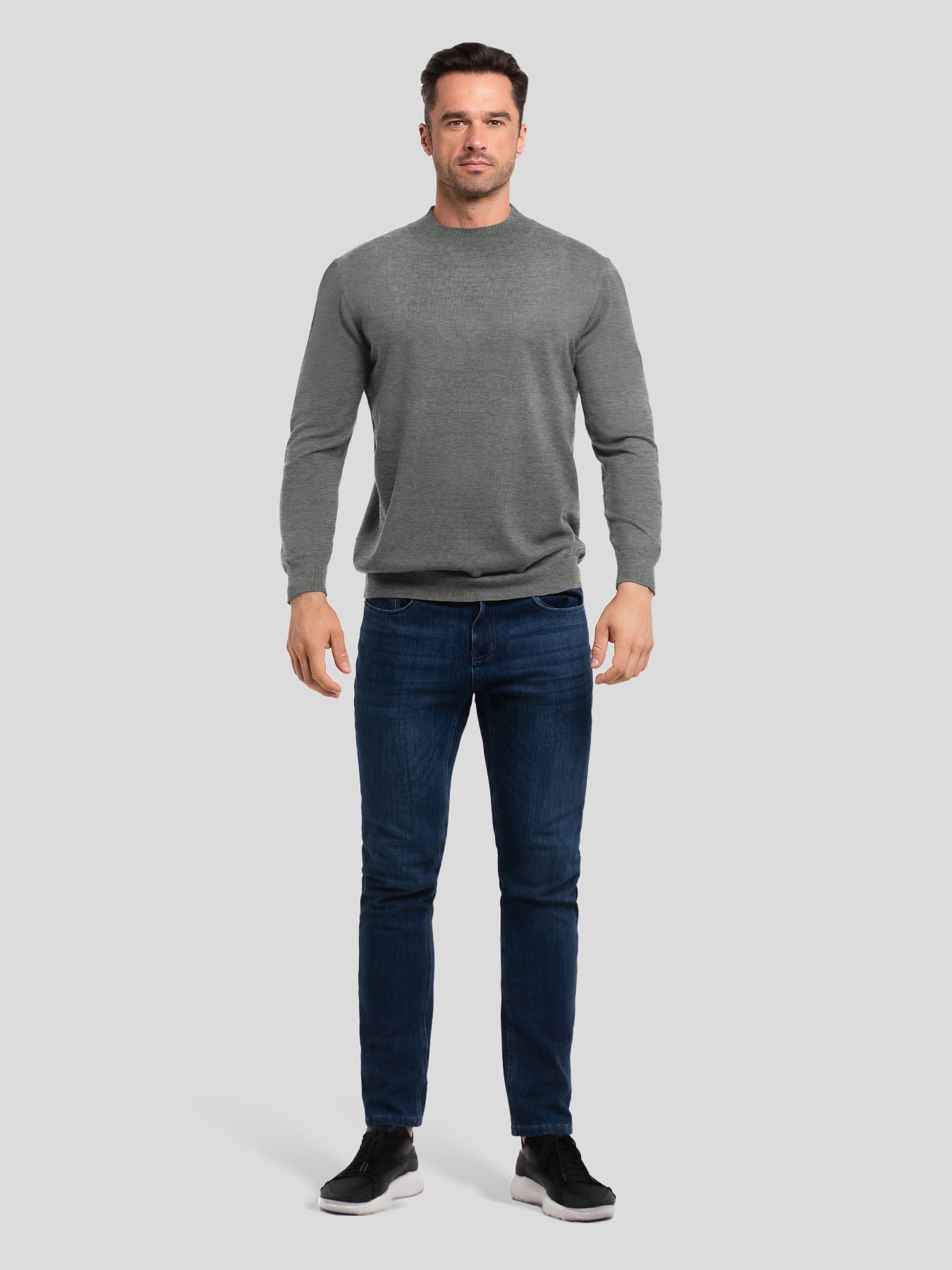 GentleKnit Ultra-Soft Mock Neck Sweater