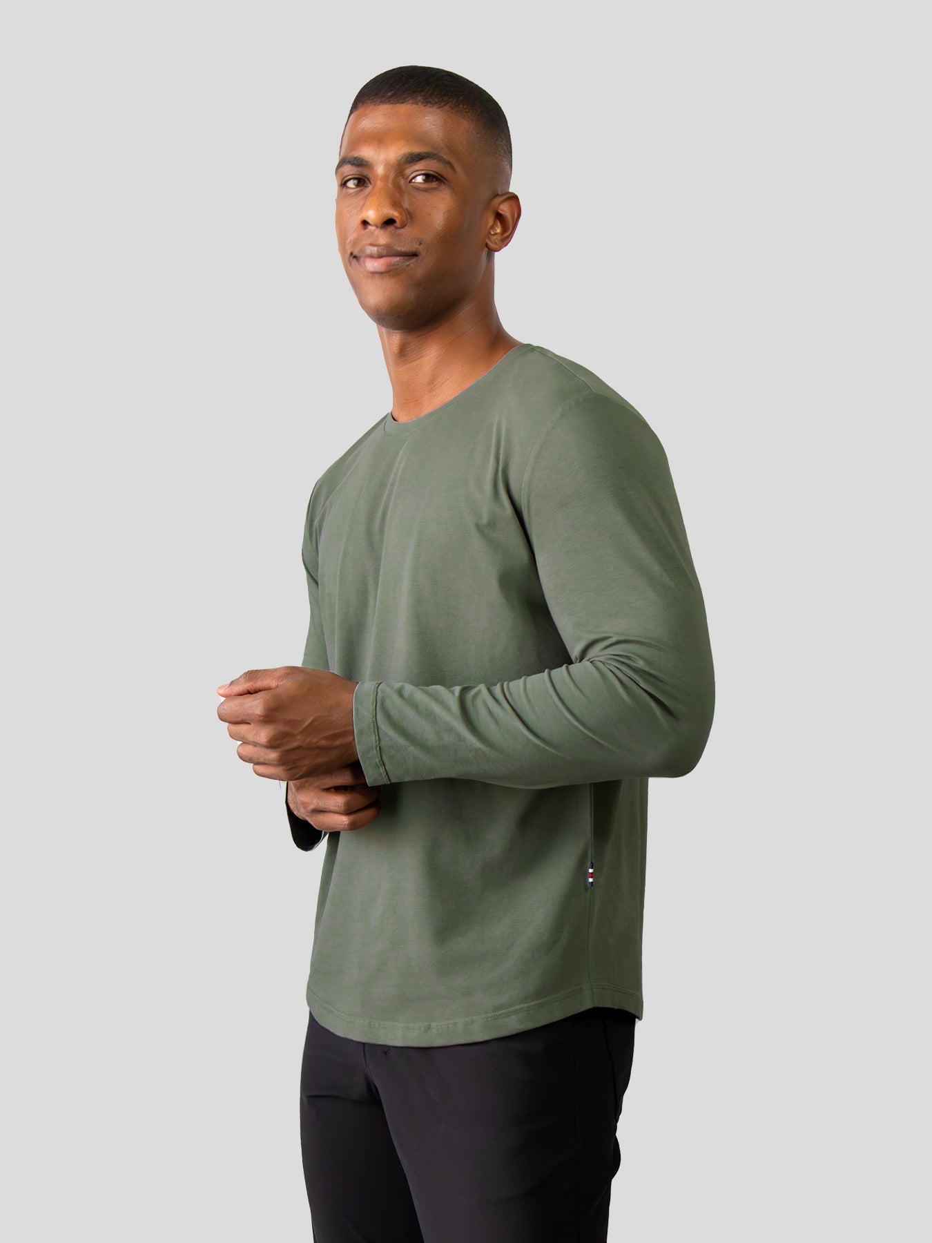 StaySmooth Slim Fit Long Sleeve Curve Hem Tee: New Colors