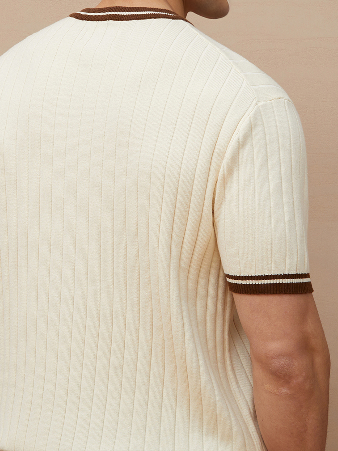 GentleKnit Vintage Style Short Sleeve Knitted T-Shirt