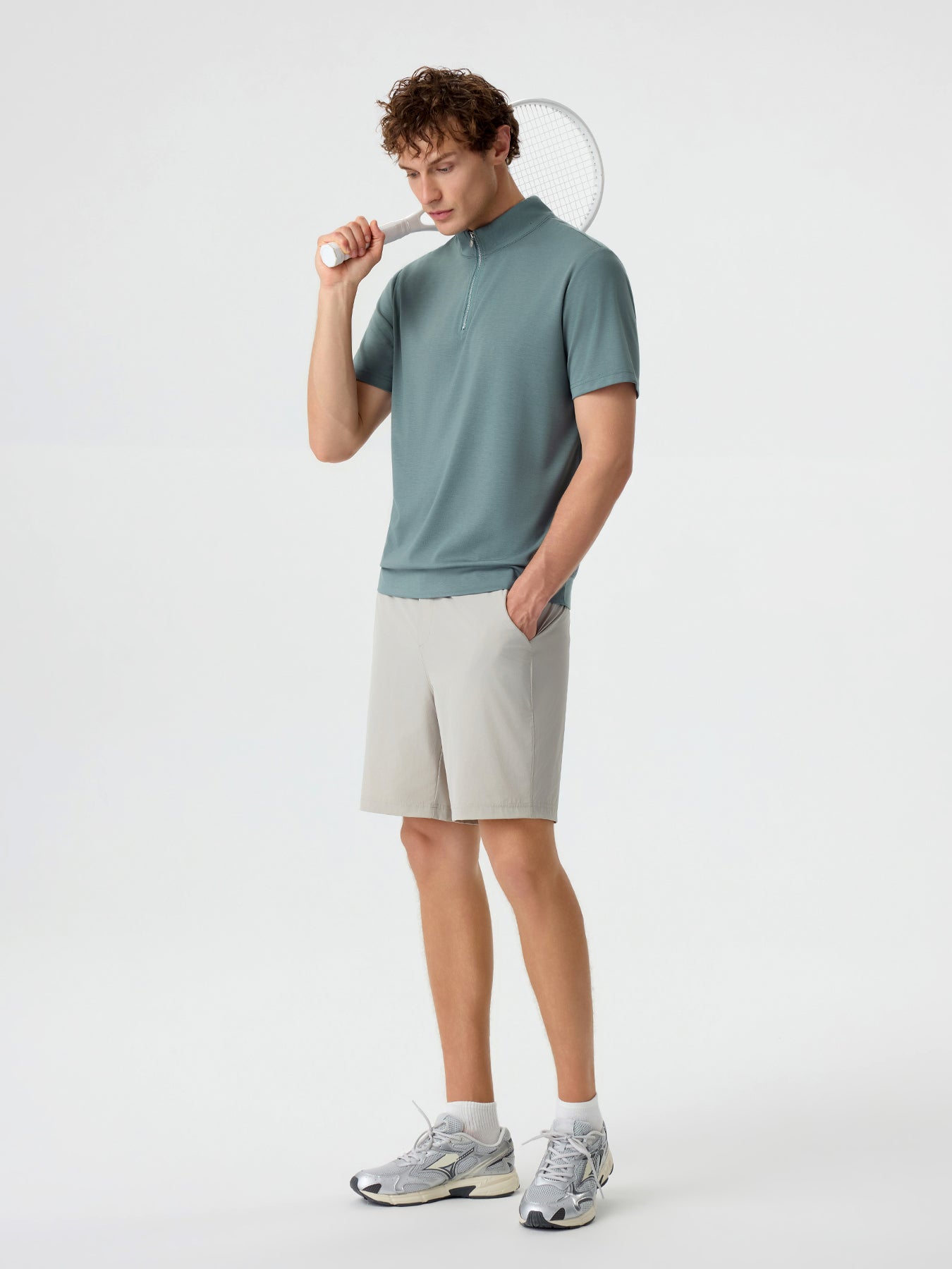 Modal Air Half-Zip Short Sleeve Tee