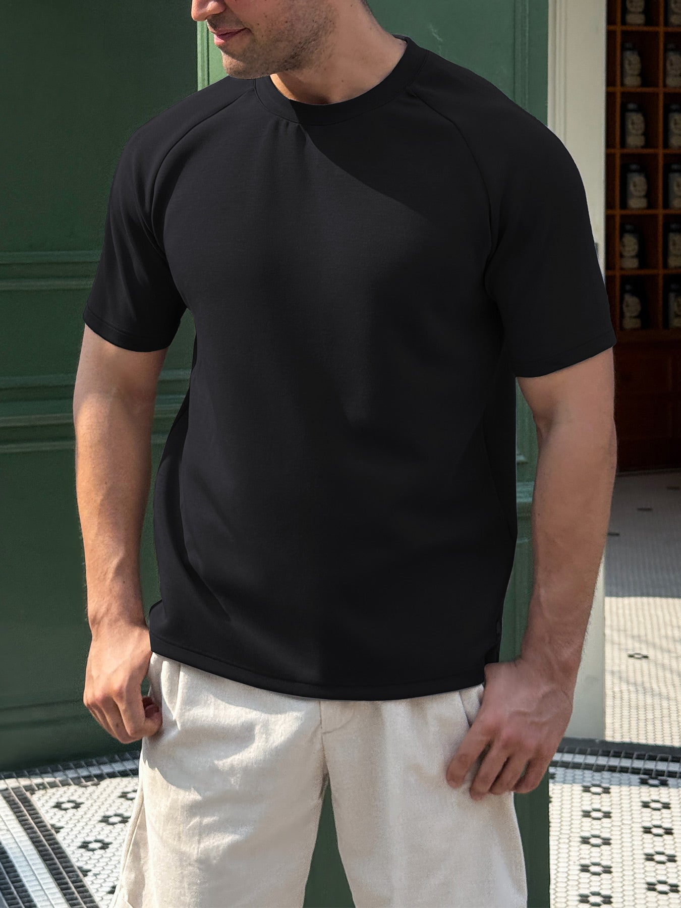 Modal Blend Short-Sleeve Raglan Tee