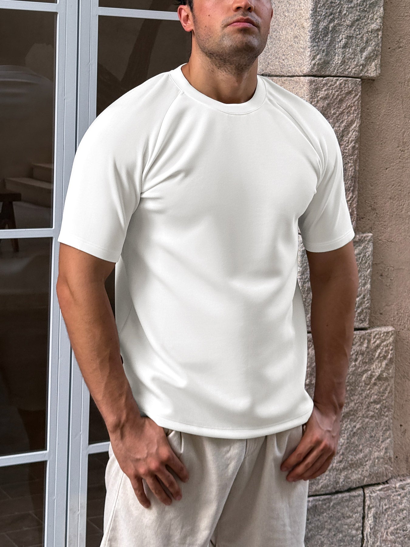Modal Blend Short-Sleeve Raglan Tee