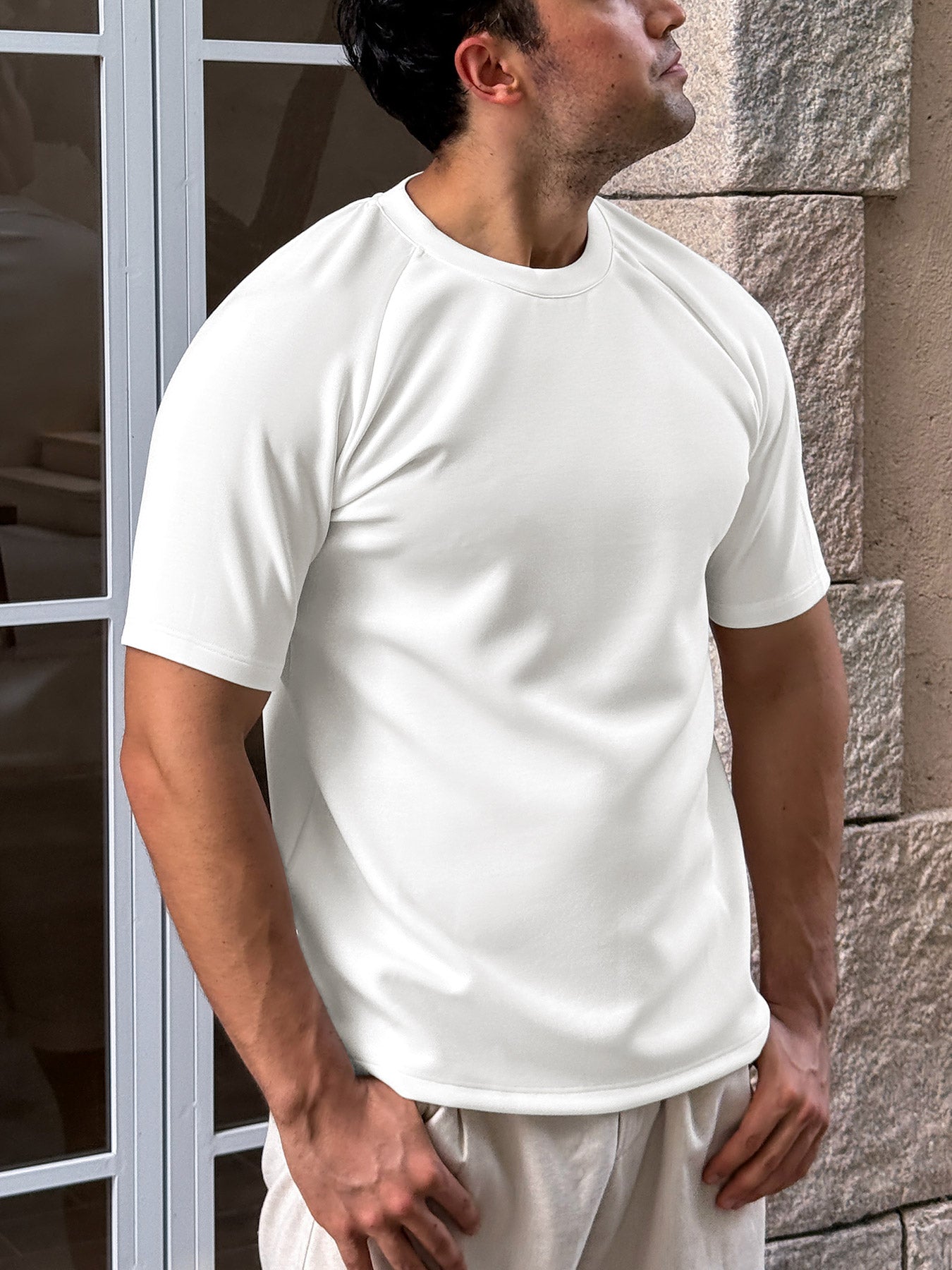 Modal Blend Short-Sleeve Raglan Tee