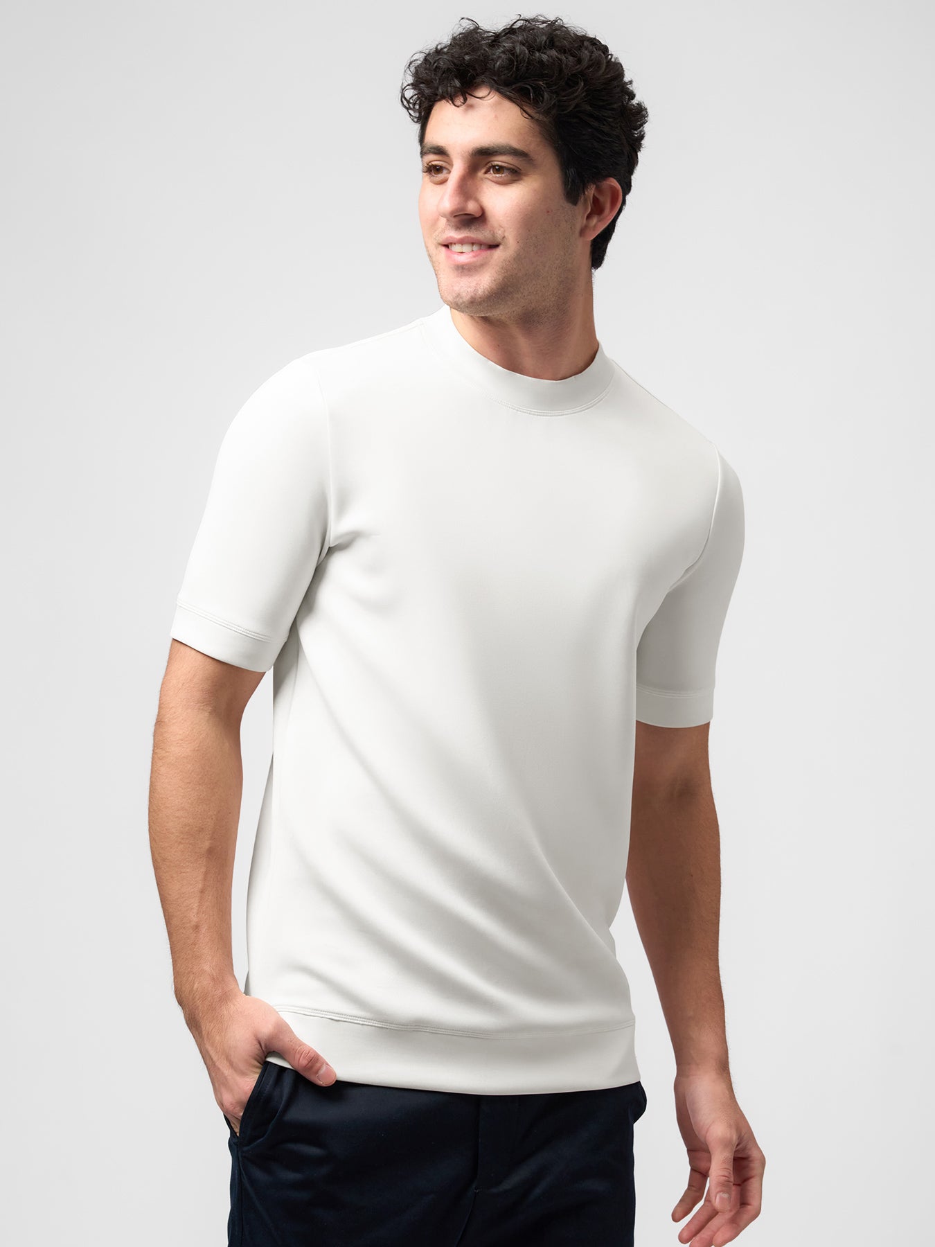 Modal Blend Short Sleeve Tee:Slim Fit