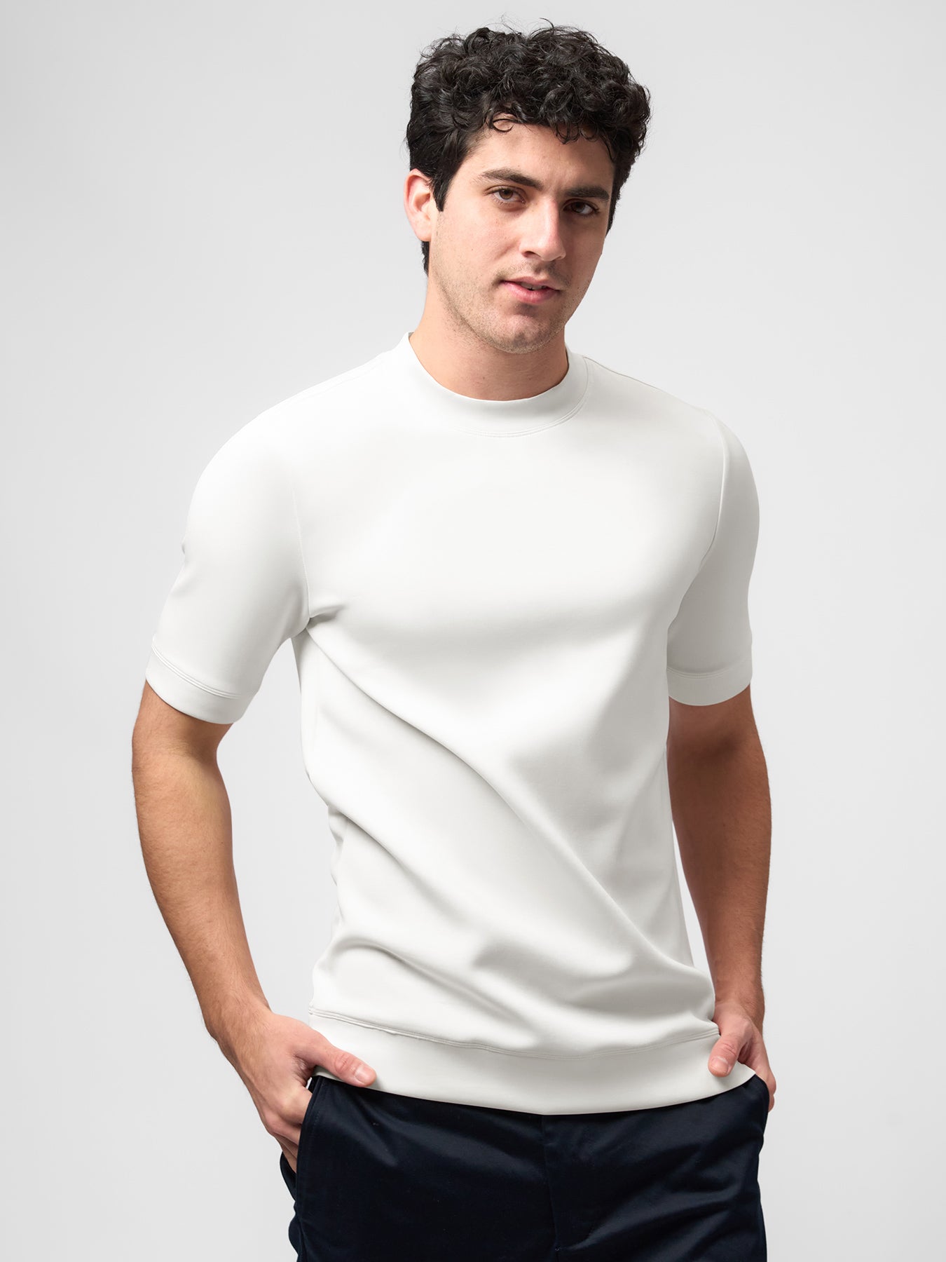Modal Blend Short Sleeve Tee:Slim Fit