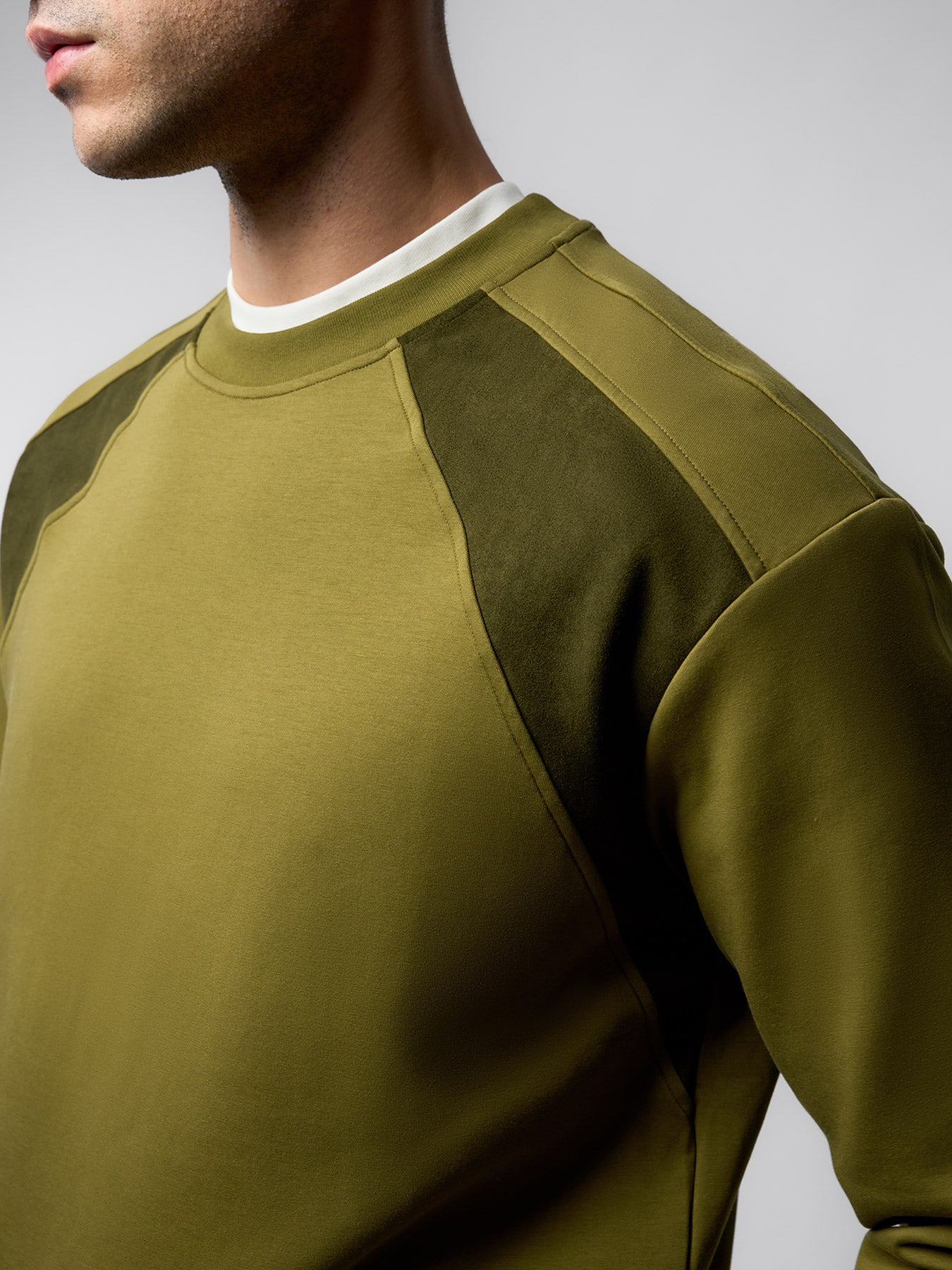 Cozyspacer Suedepatch Sweatshirt And Zip Ankle Jogger Set