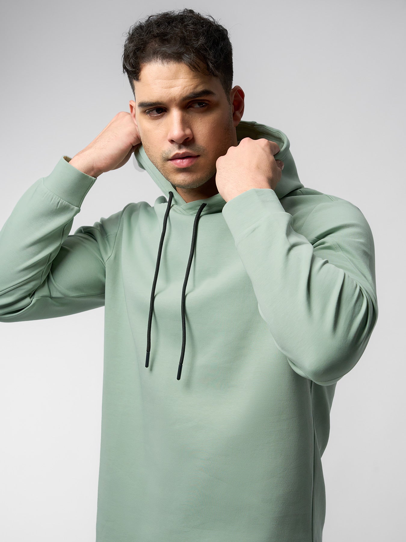 CozySpacer Curve Hem Hoodie