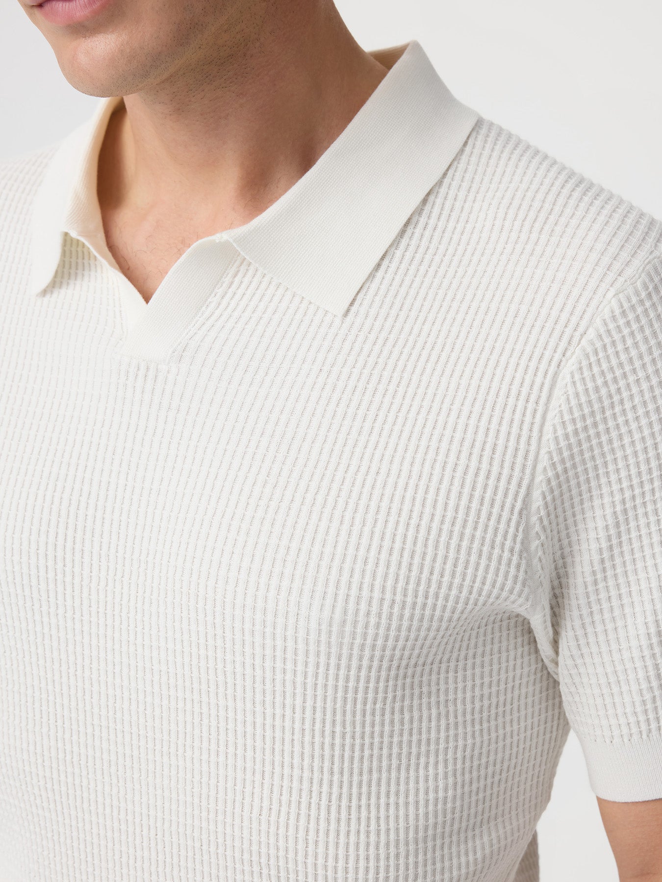 FlexKnit Active Knitted Buttonless Polo