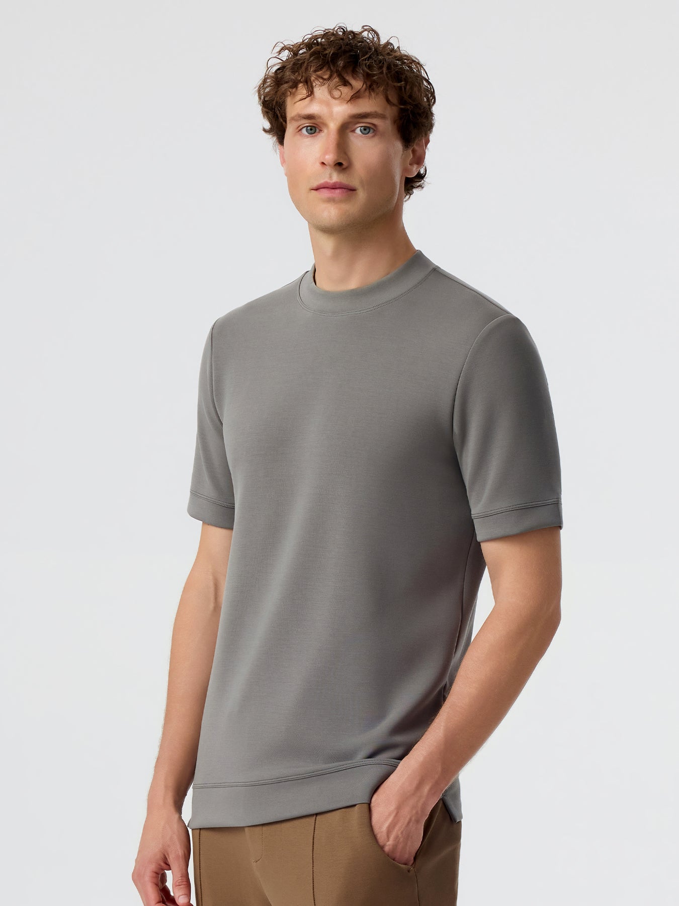 Modal Blend Short Sleeve Tee:Slim Fit