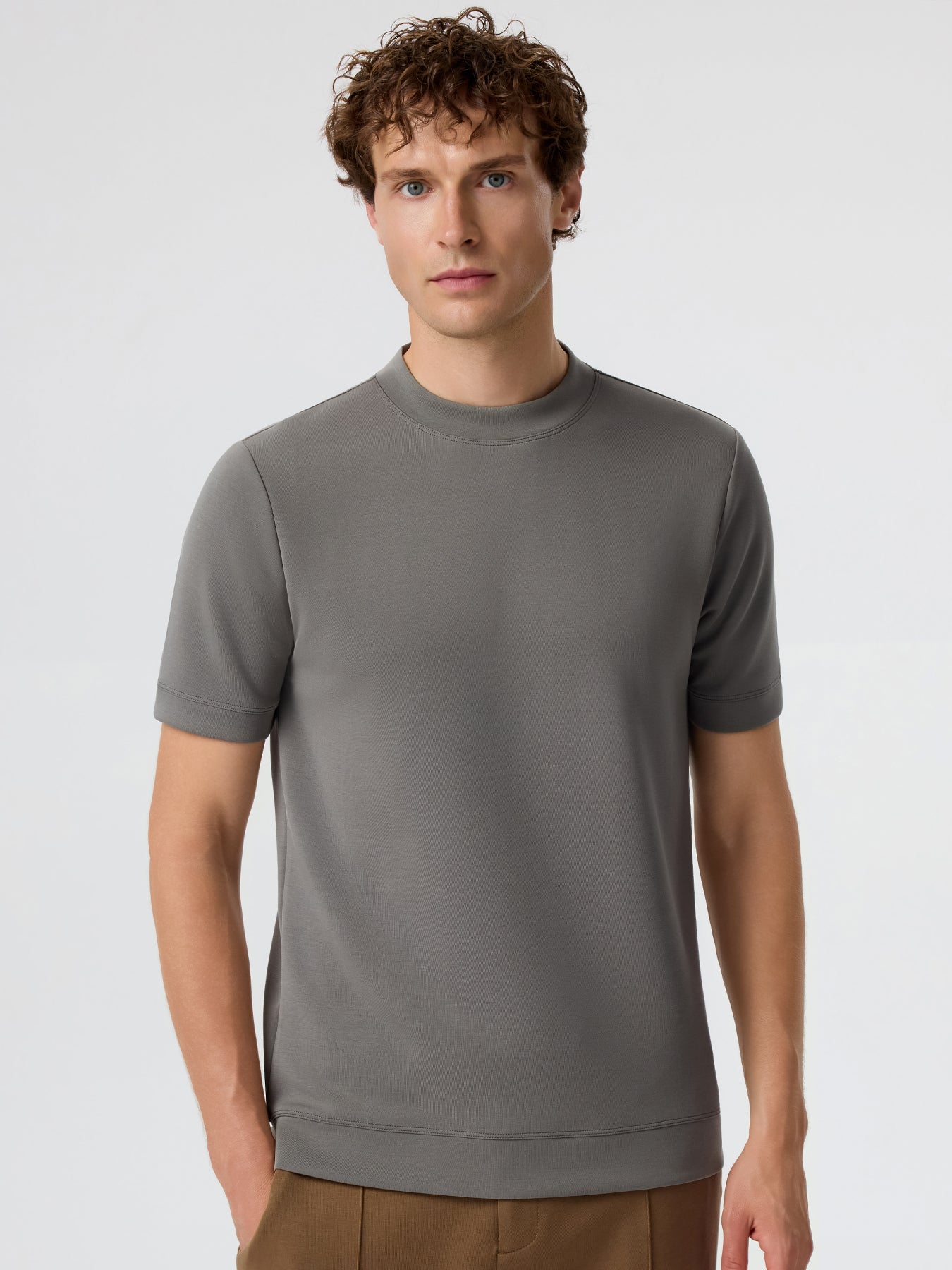 Modal Blend Short Sleeve Tee:Slim Fit