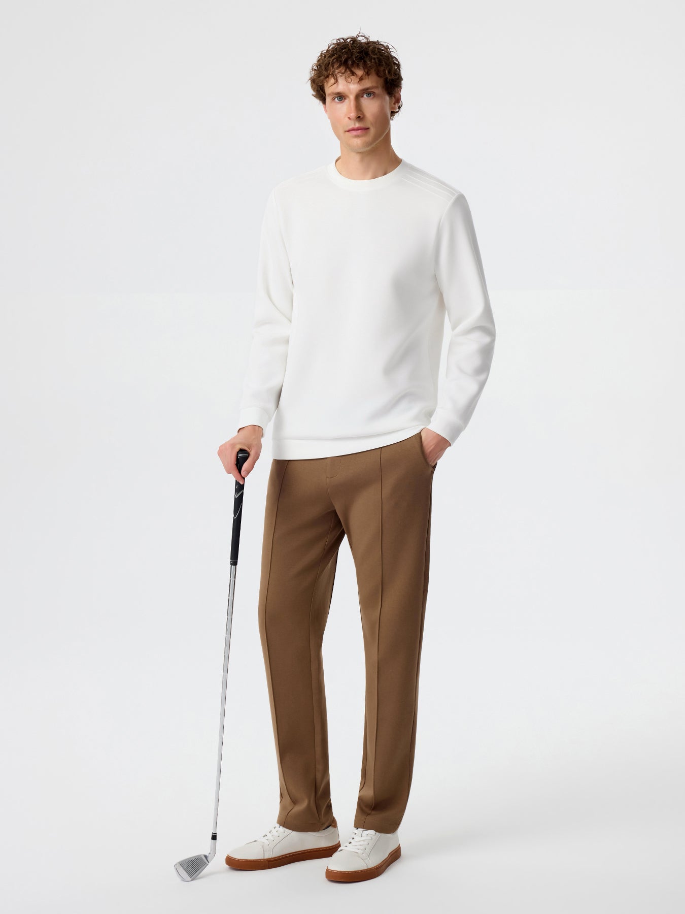 Modal Blend Long Sleeve Tee Shoulder Stitch