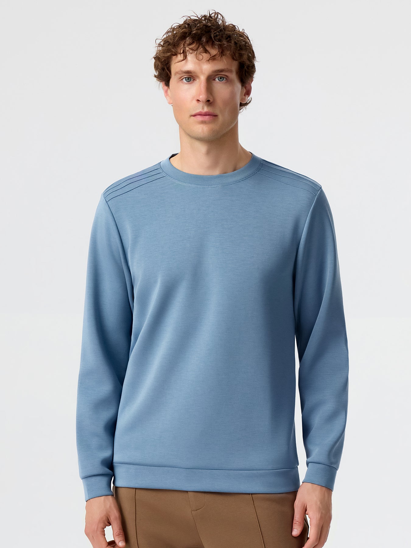 Modal Blend Long Sleeve Tee Shoulder Stitch