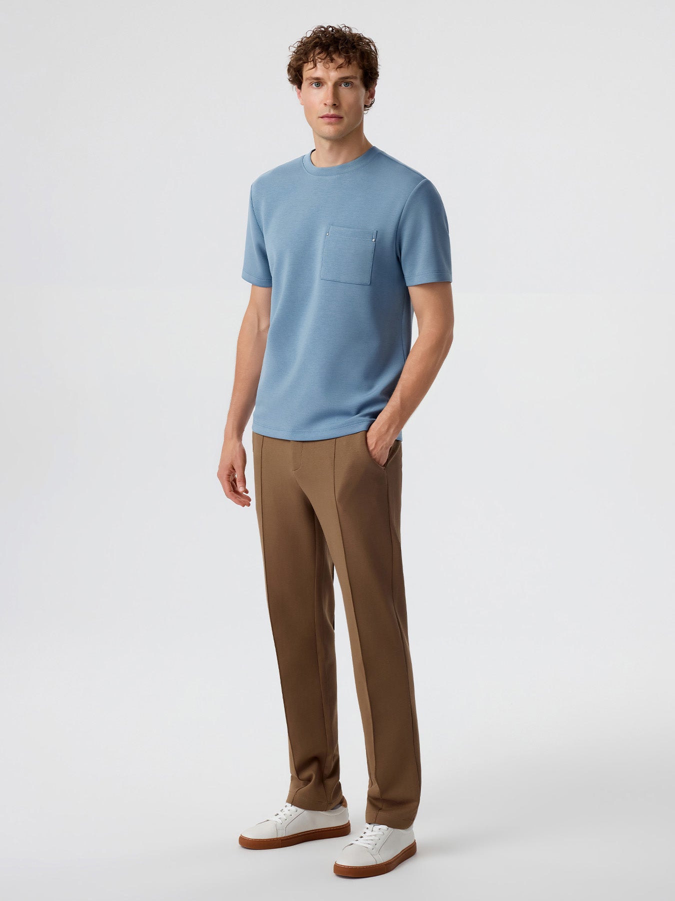Modal Blend Pocket Tee with Rivet