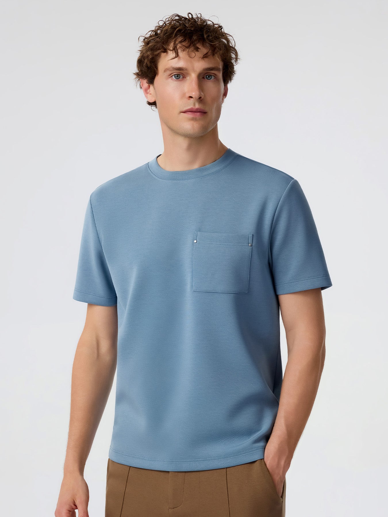 Modal Blend Pocket Tee with Rivet