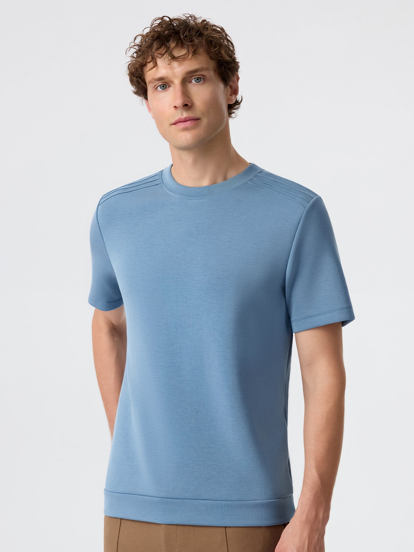 Modal Blend Short Sleeve Tee Shoulder Stitch