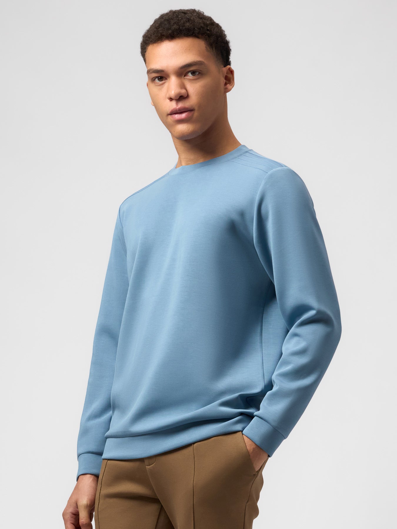 Modal Blend Long Sleeve Tee Shoulder Stitch