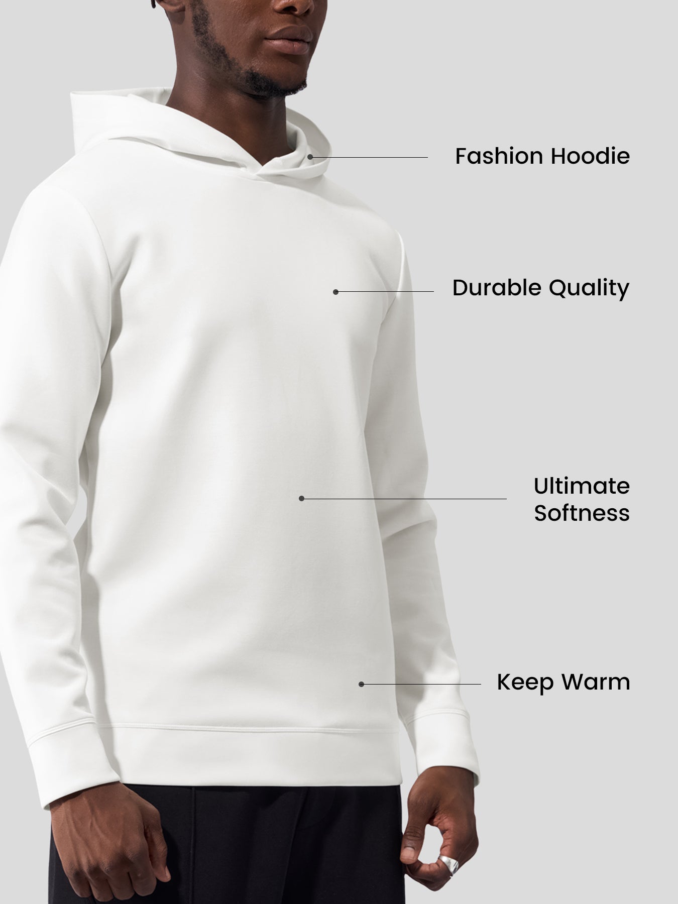 Modal Blend Long Sleeve Hoodie