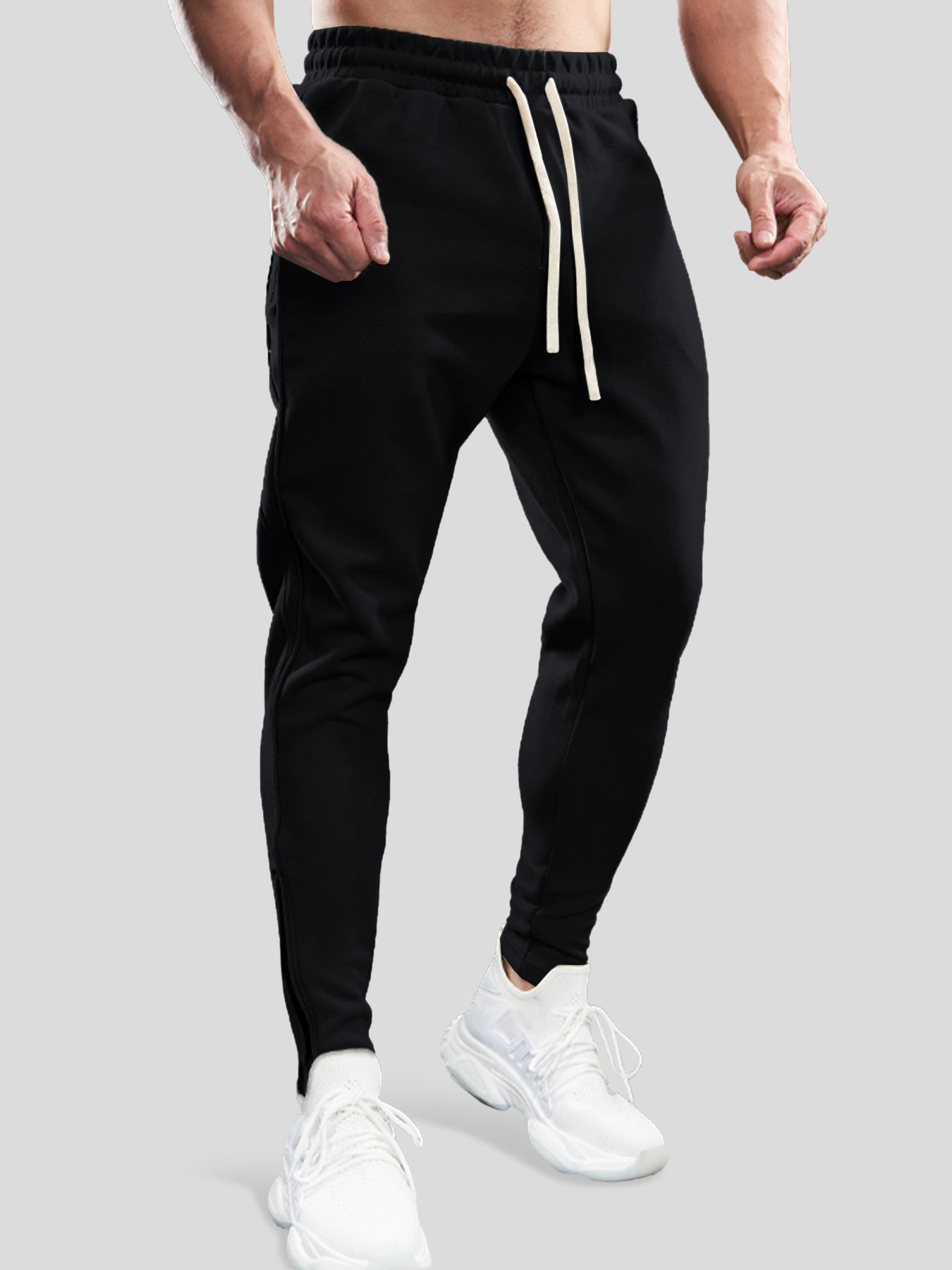 Cozyspacer Suedepatch Sweatshirt And Zip Ankle Jogger Set