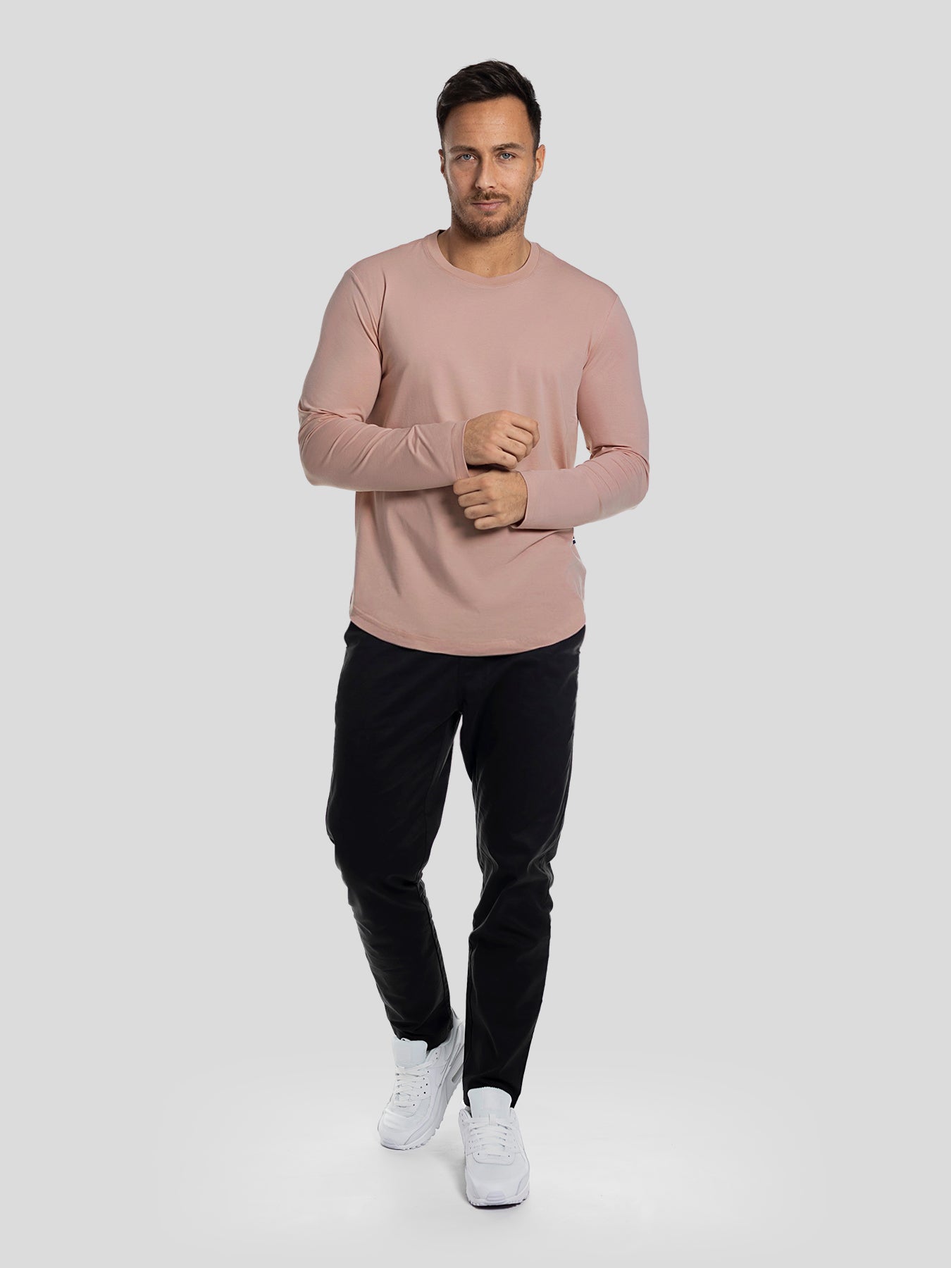 StaySmooth Slim Fit Long Sleeve Curve Hem Tee: New Colors